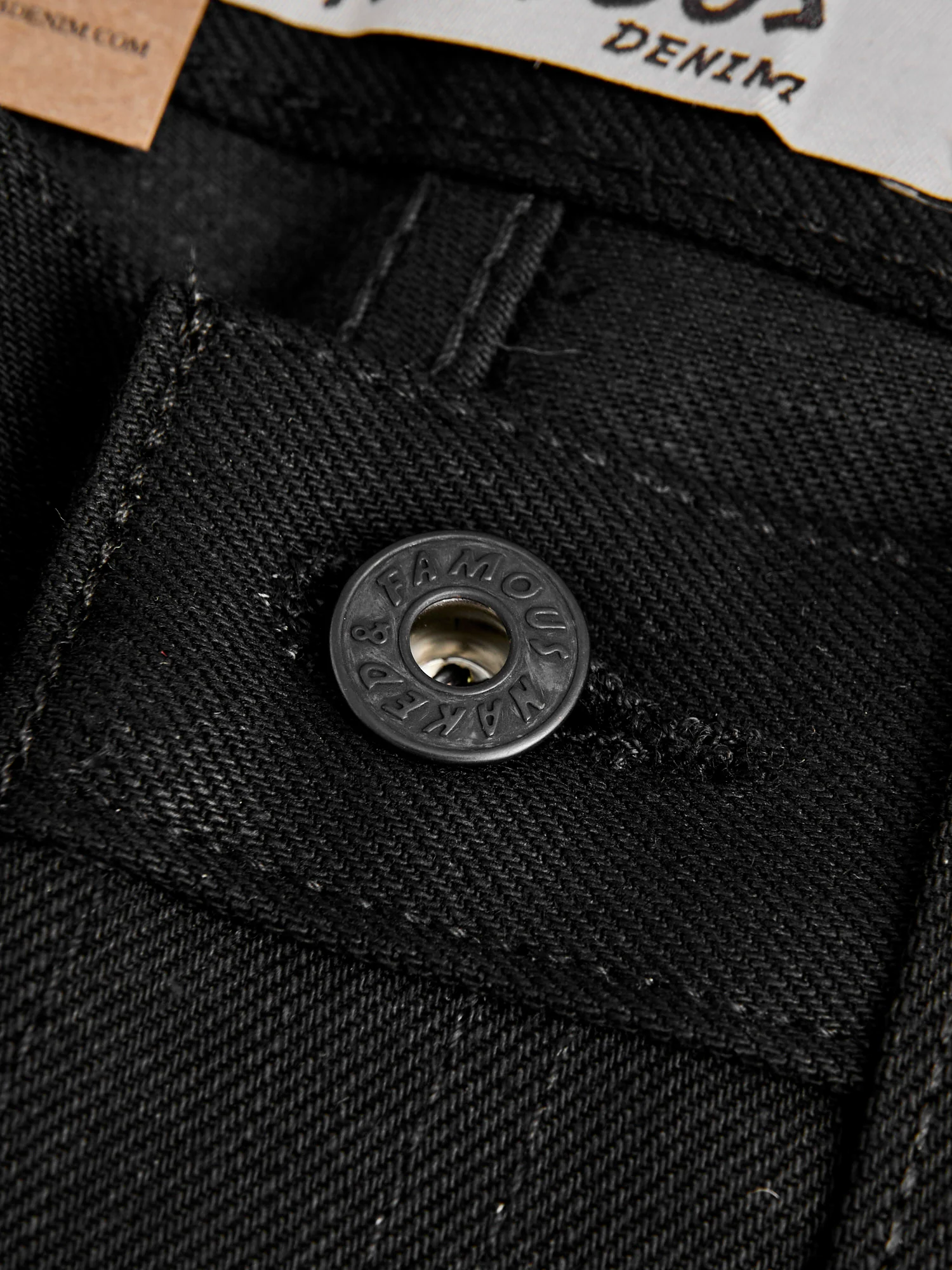 "Solid Black" 14oz Selvedge Denim - Easy Guy Fit - Image 8