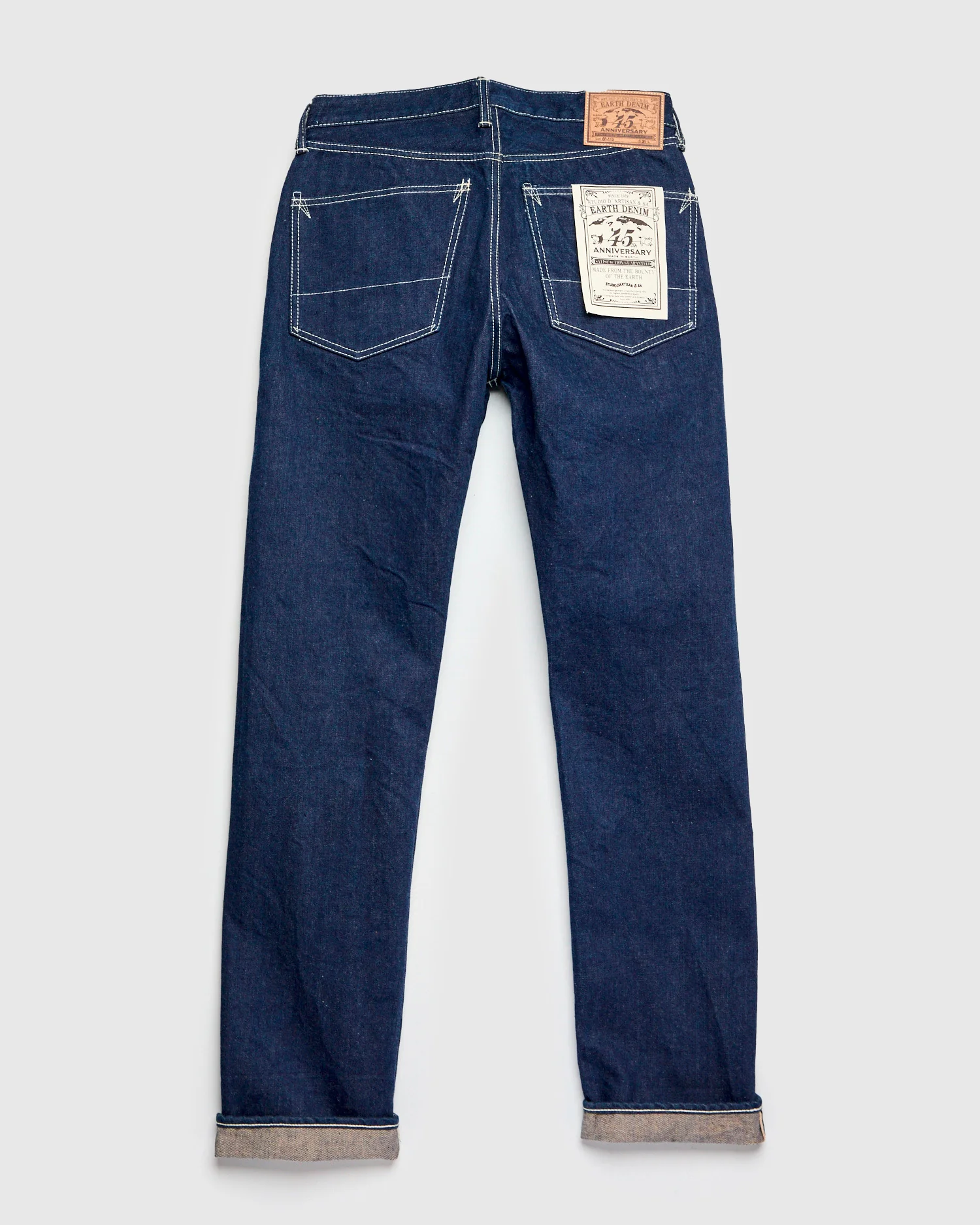 SP-115S "Earth Denim" 45th Anniversary 15oz Fox Fiber Selvedge Denim - Regular Tapered Fit - Image 3