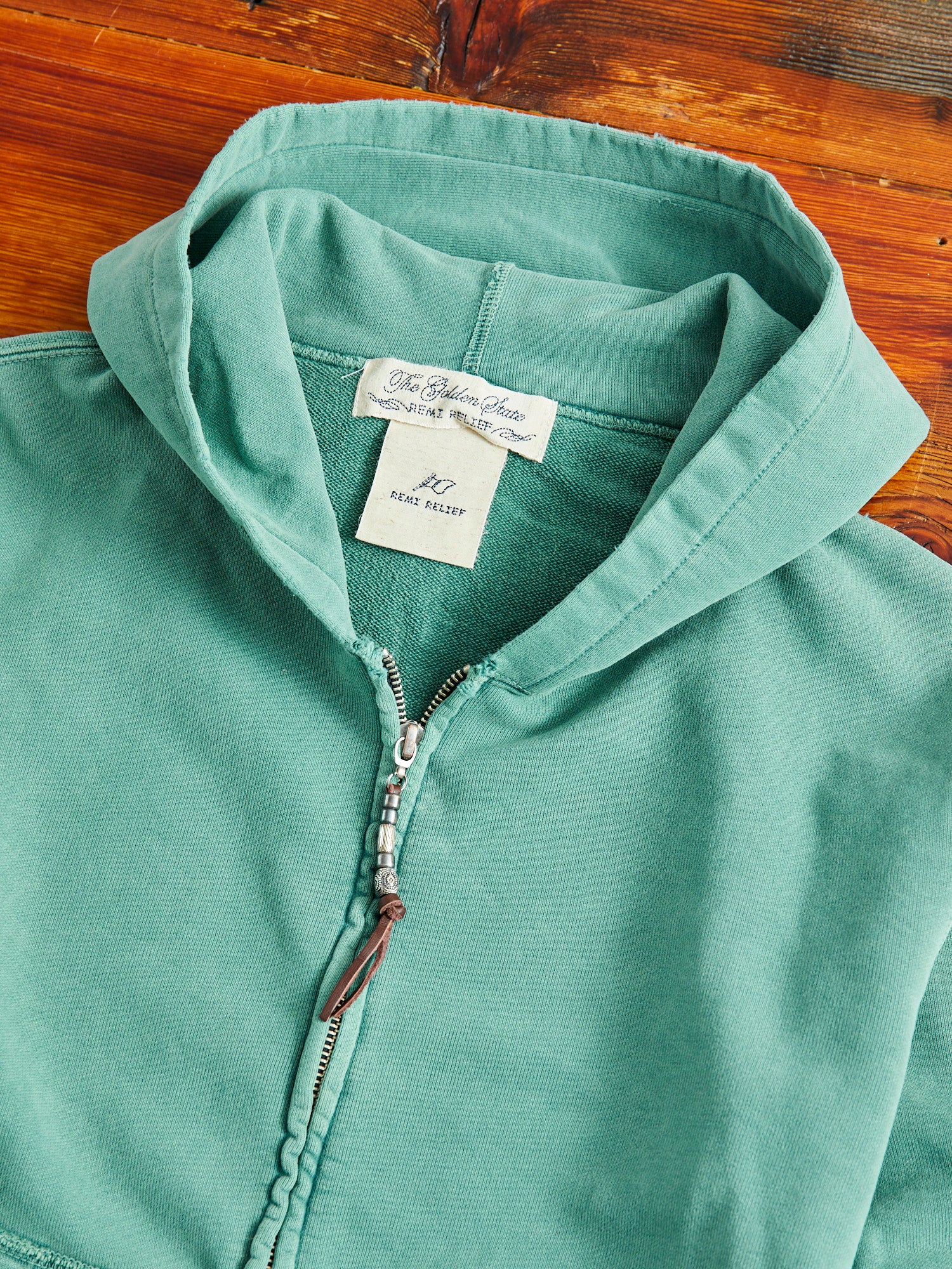 Special Finish Zip Hoodie in Green - Image 3