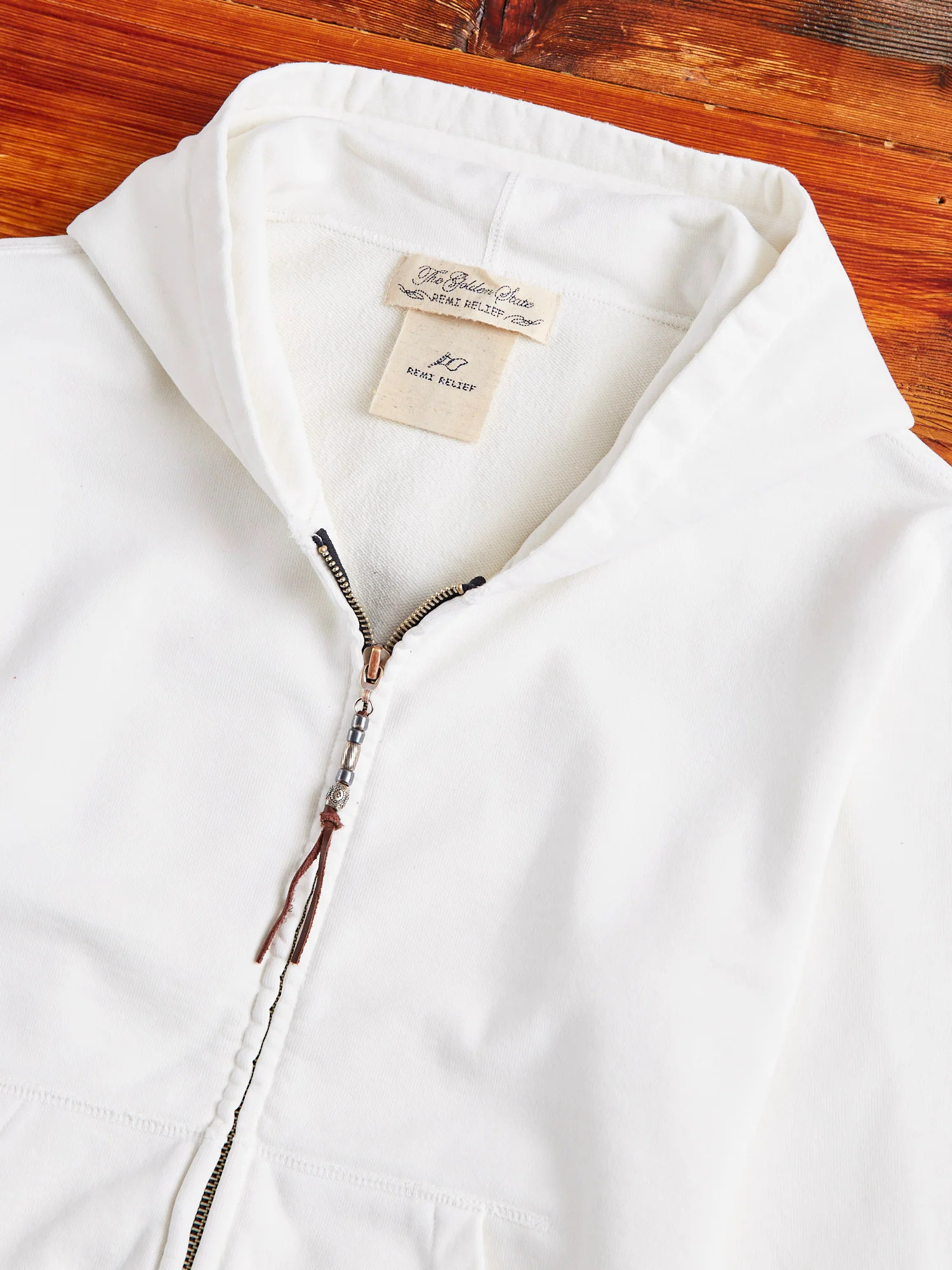 Special Finish Zip Hoodie in Off-White - Image 3