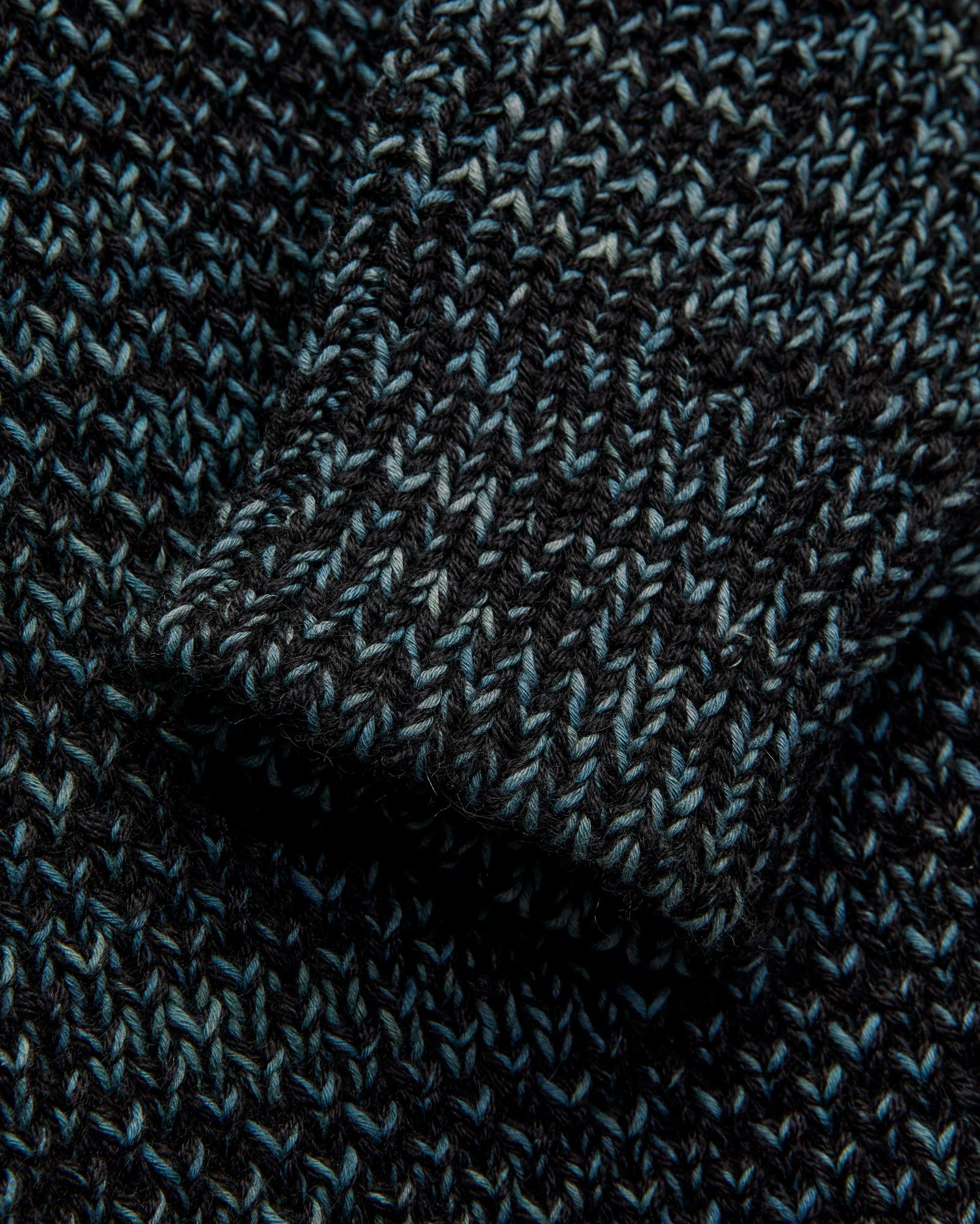Spencer Thermal in Black Alpaca/Teal Cotton - Image 7