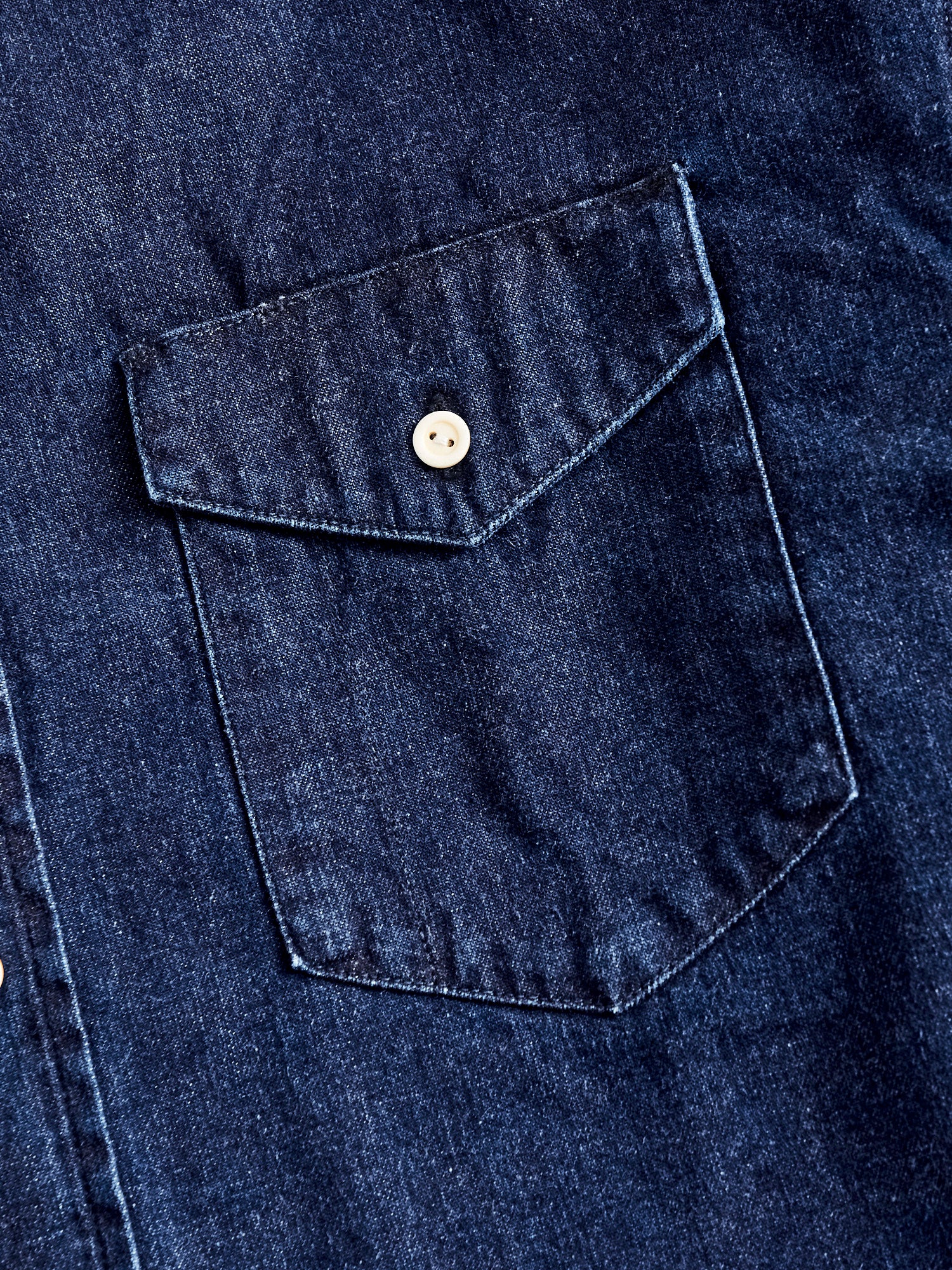 SS Pioneer Shirt One Wash in DMGD Indigo - Image 4