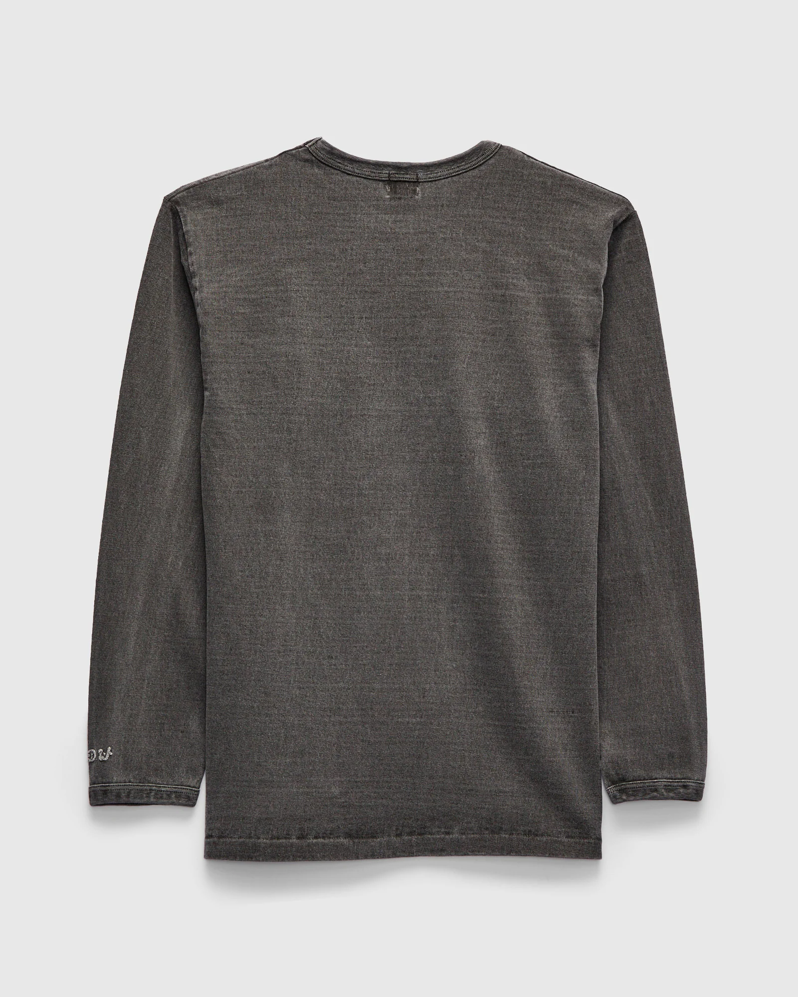 Stand Wheeler Long Sleeve Pigment-Dyed Tee in Sumikuro - Image 3