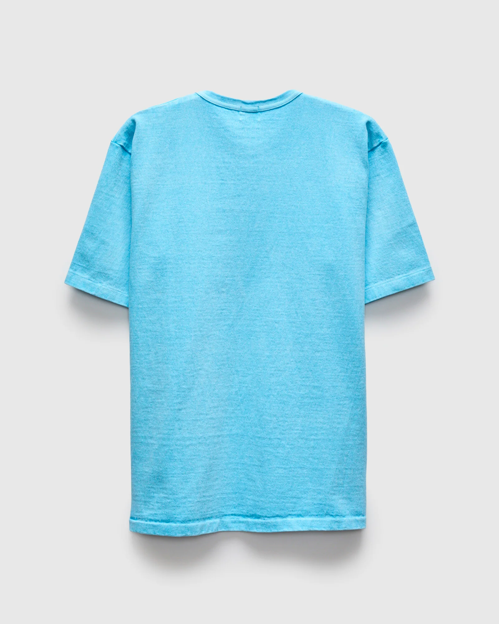 Stand Wheeler Pigment-Dyed T-Shirt in Light Blue - Image 3