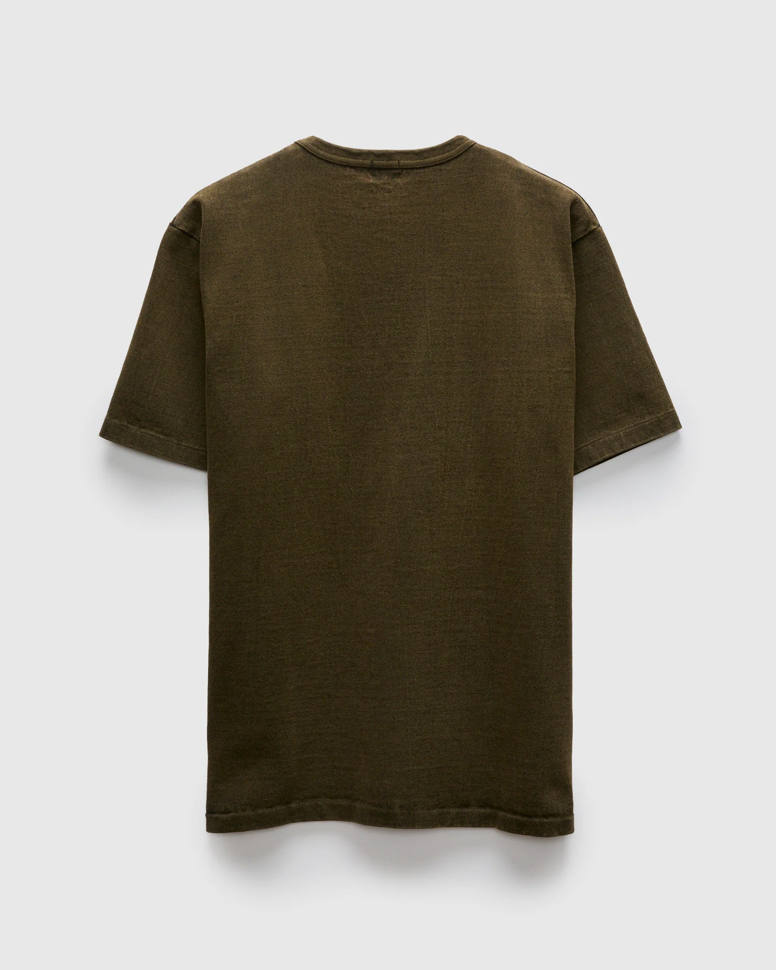 Stand Wheeler Special Pigment-Dyed T-Shirt in Khaki x Black - Image 3