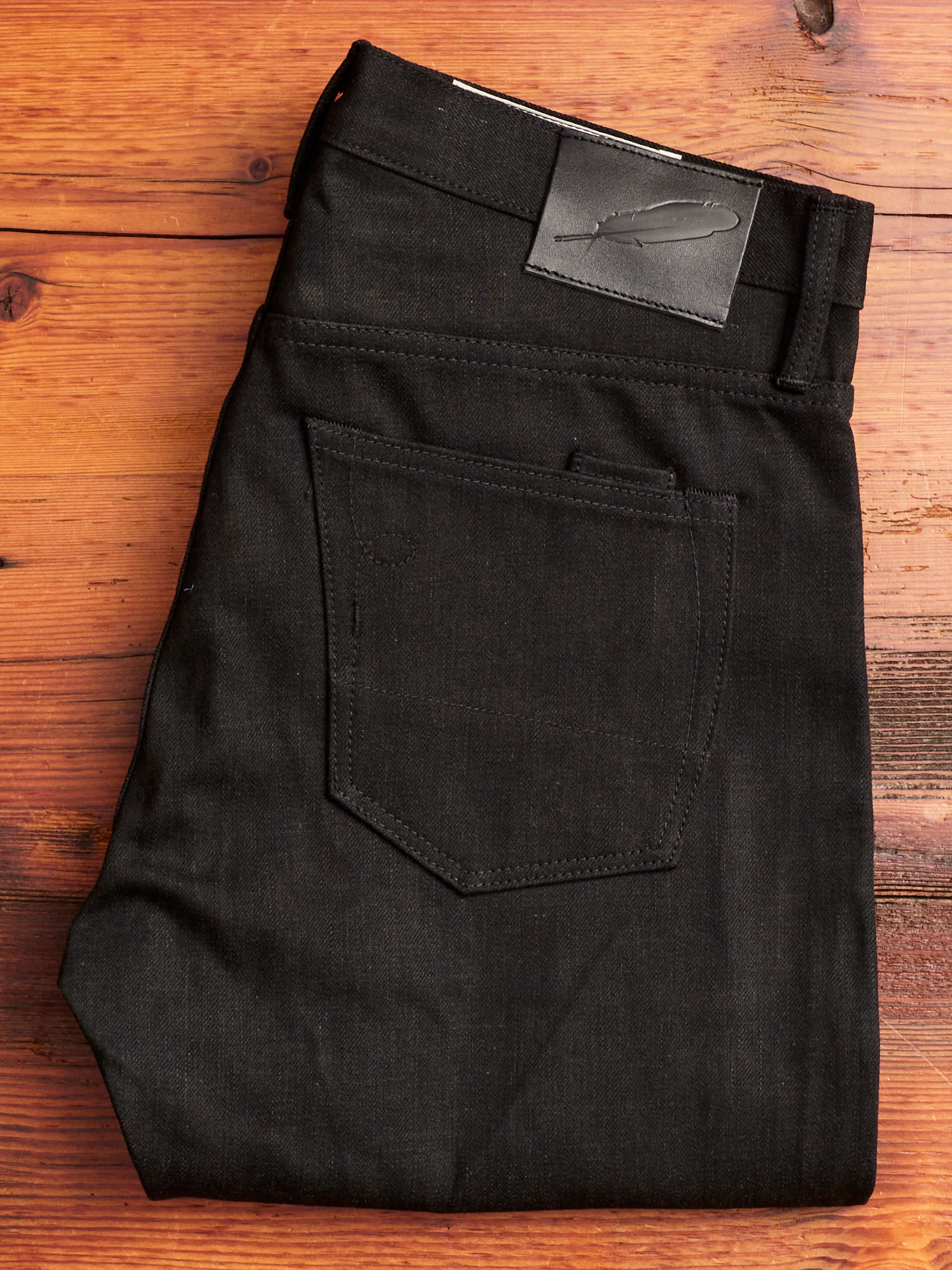 "Stealth" 15oz Black Selvedge Denim in Silveridge - Image 2