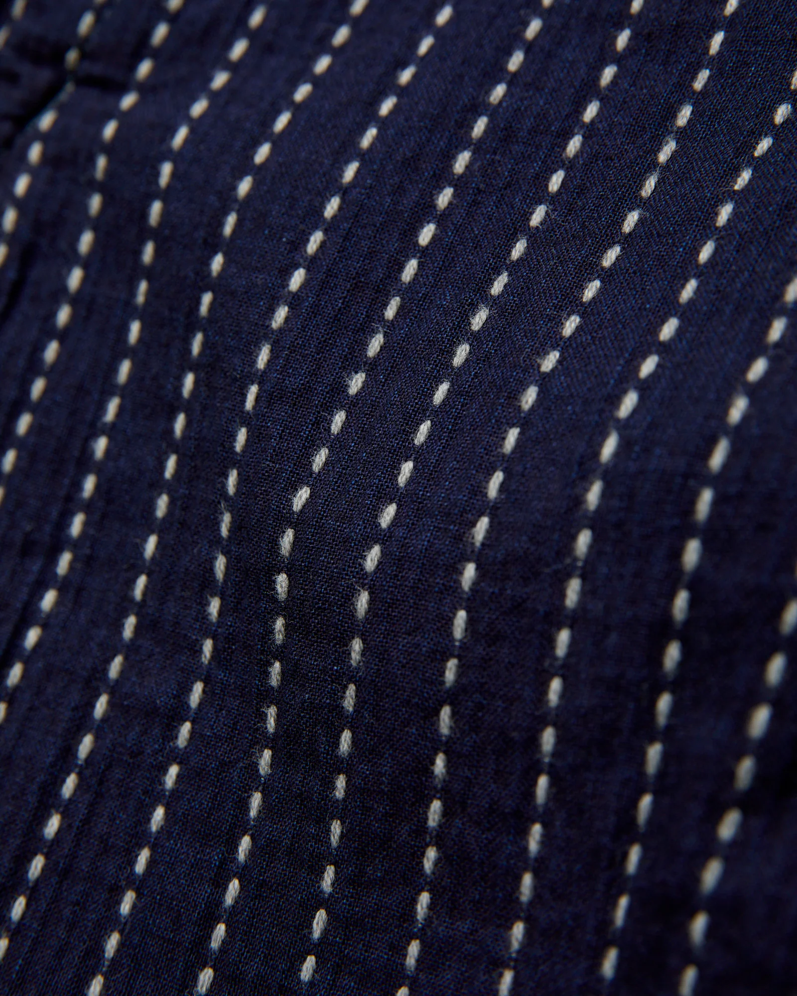 Stitch Stripe Comfortable Shorts in Indigo Thick Stripe - Image 9
