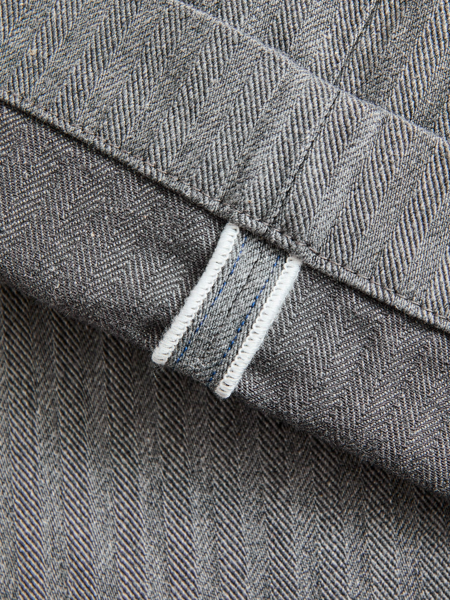 Stretch Herringbone Trousers in Heather Grey - Image 11