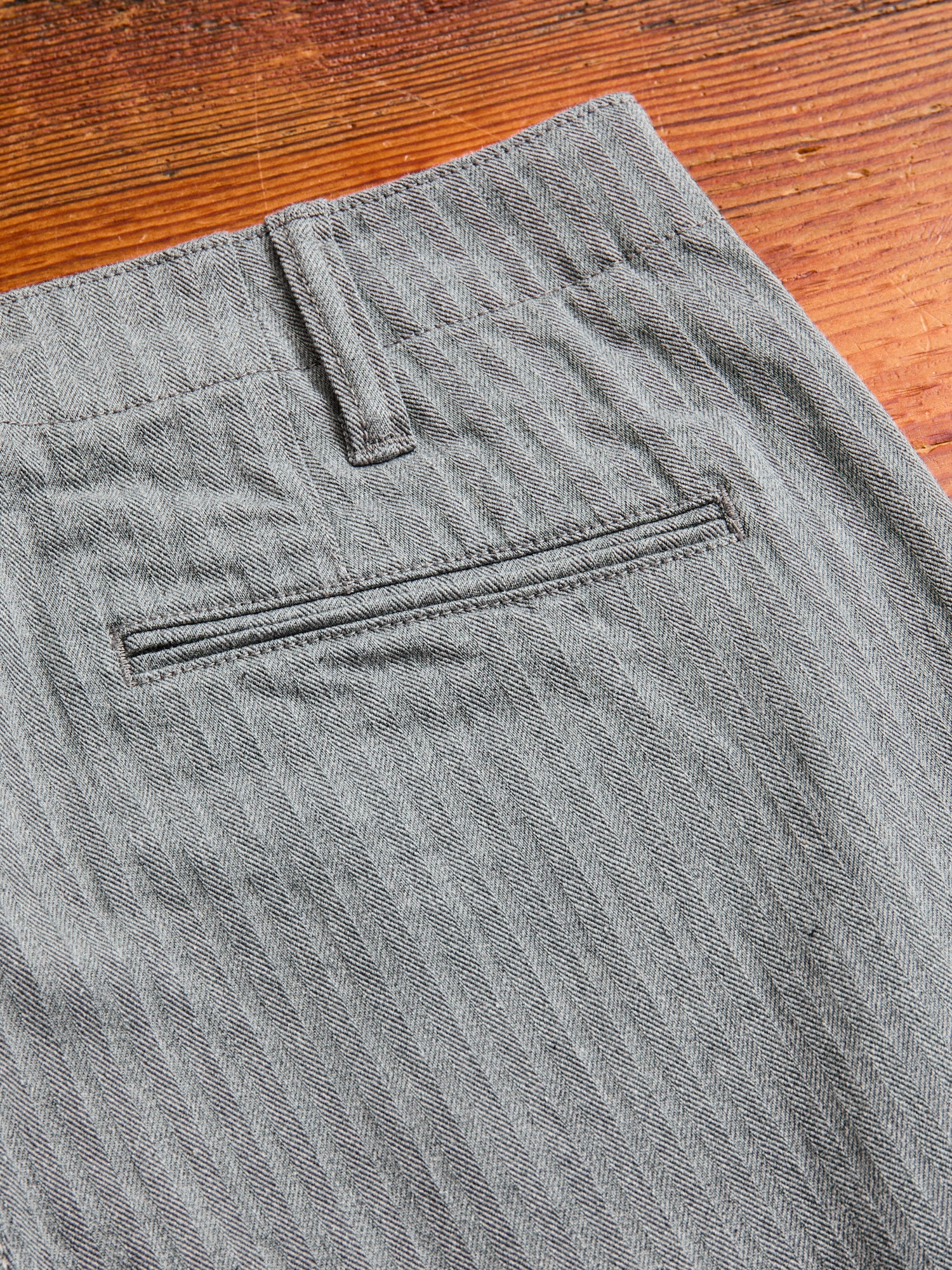 Stretch Herringbone Trousers in Heather Grey - Image 12