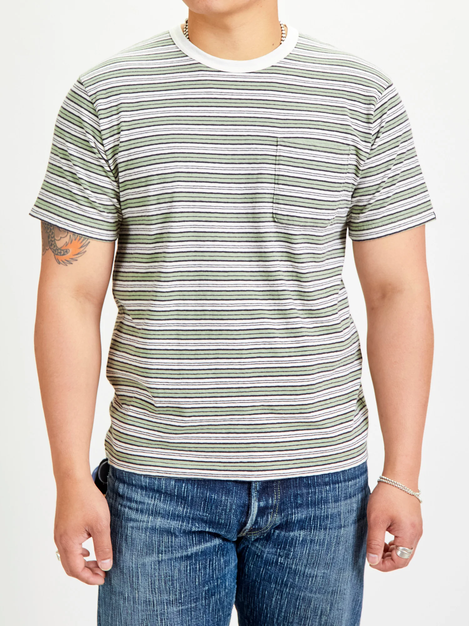 Stripe T-Shirt in Green - Image 2