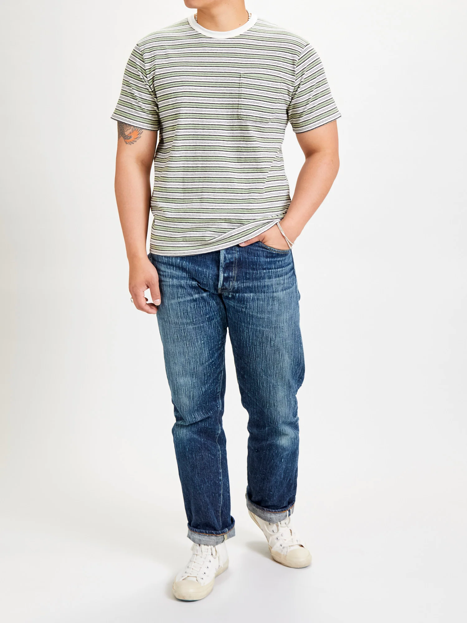 Stripe T-Shirt in Green - Image 9
