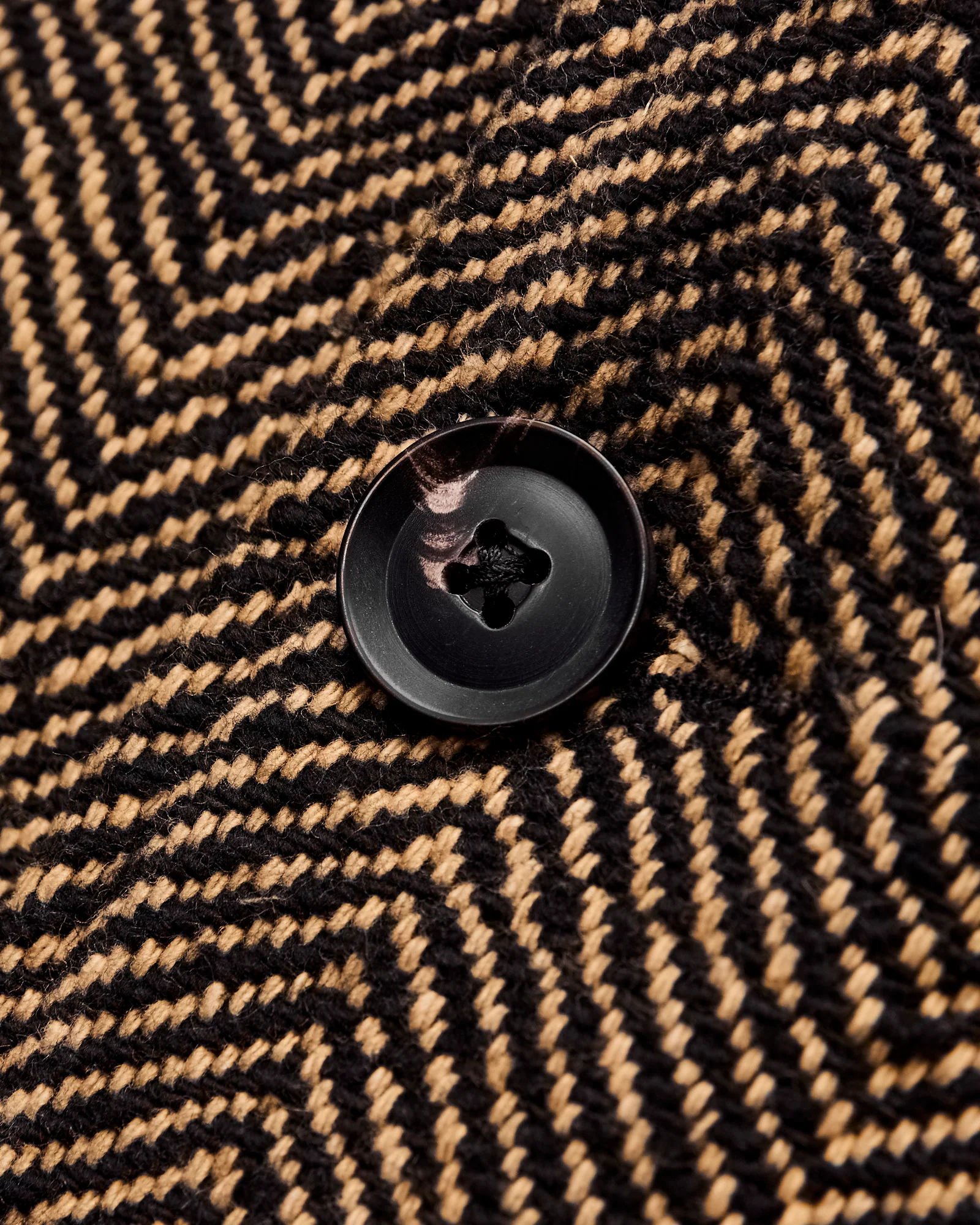 Study Jacket in Iron Black/Cutch Tan Herringbone - Image 4