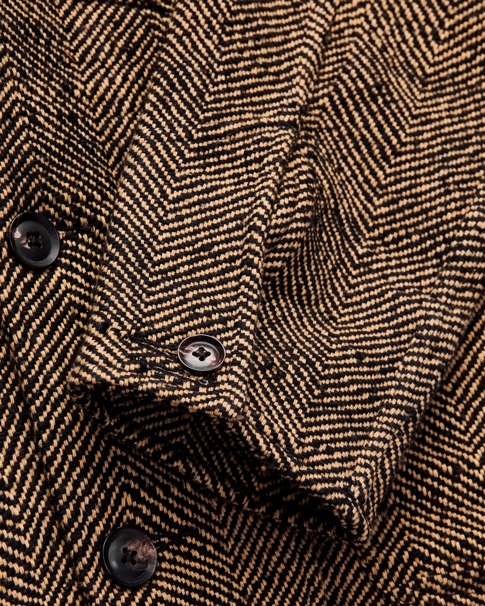 Study Jacket in Iron Black/Cutch Tan Herringbone - Image 6