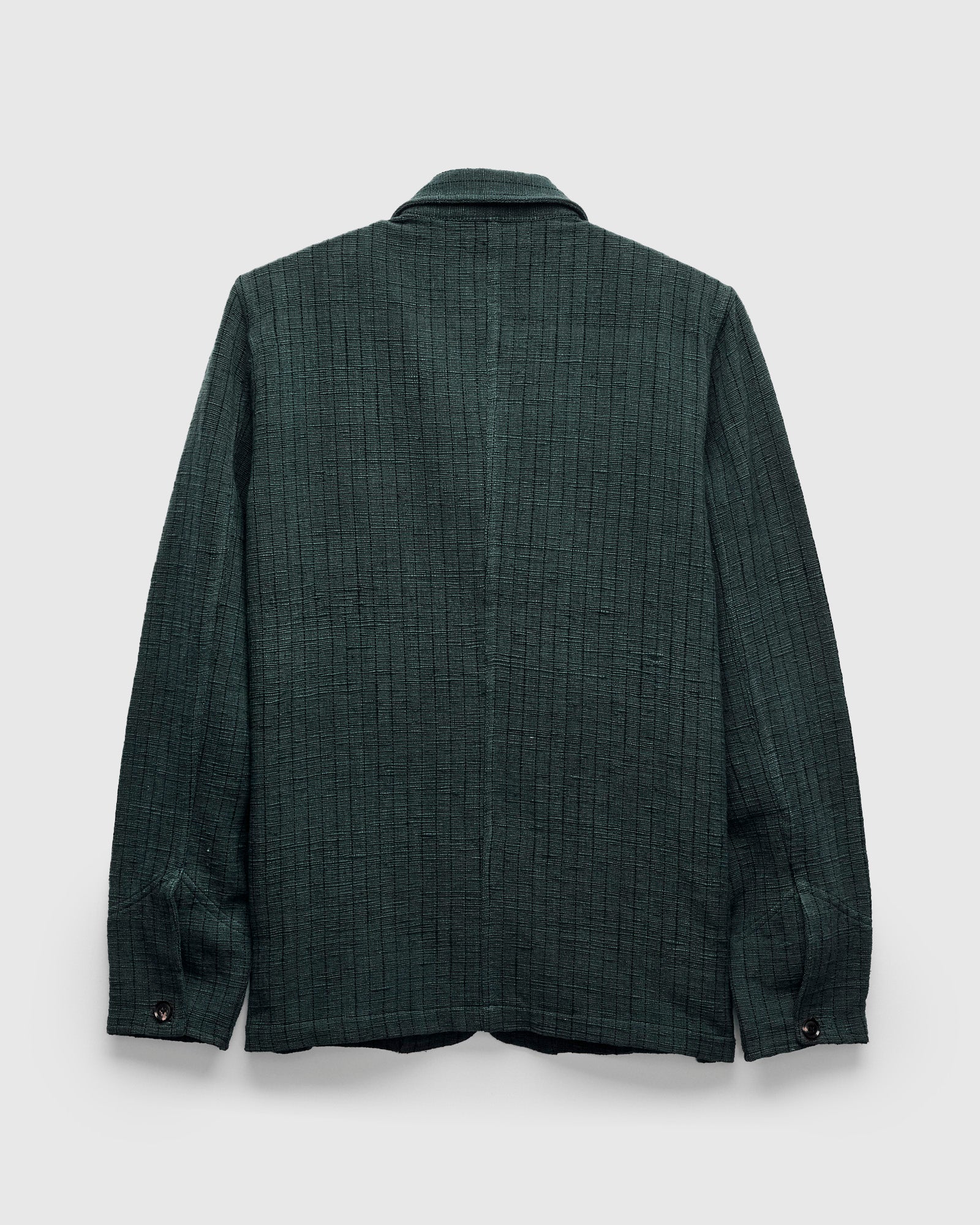 Study Jacket in Midnight Teal/Iron Black Ticking Stripe - Image 2