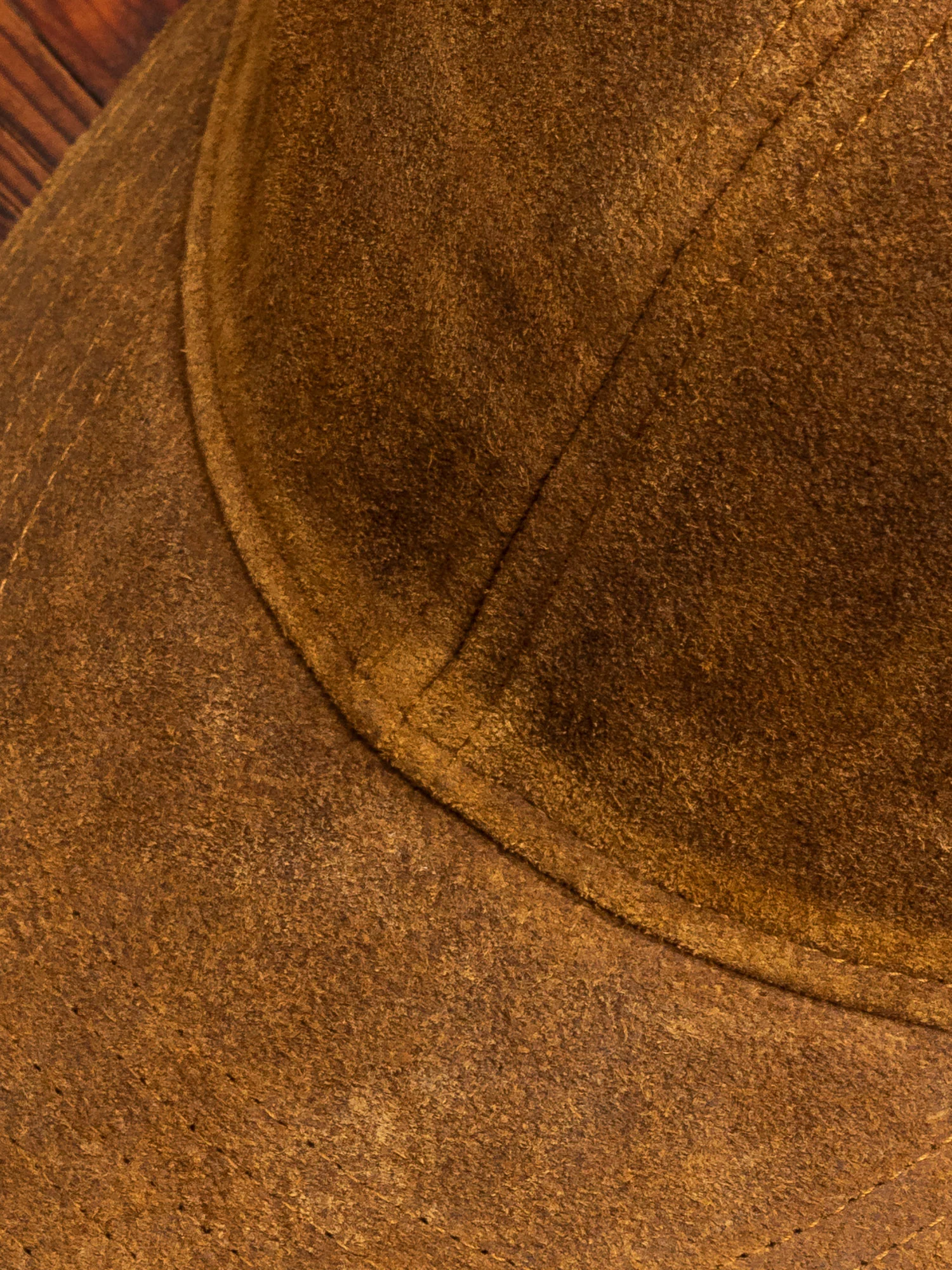 Suede Baseball Cap in Brown - Image 3