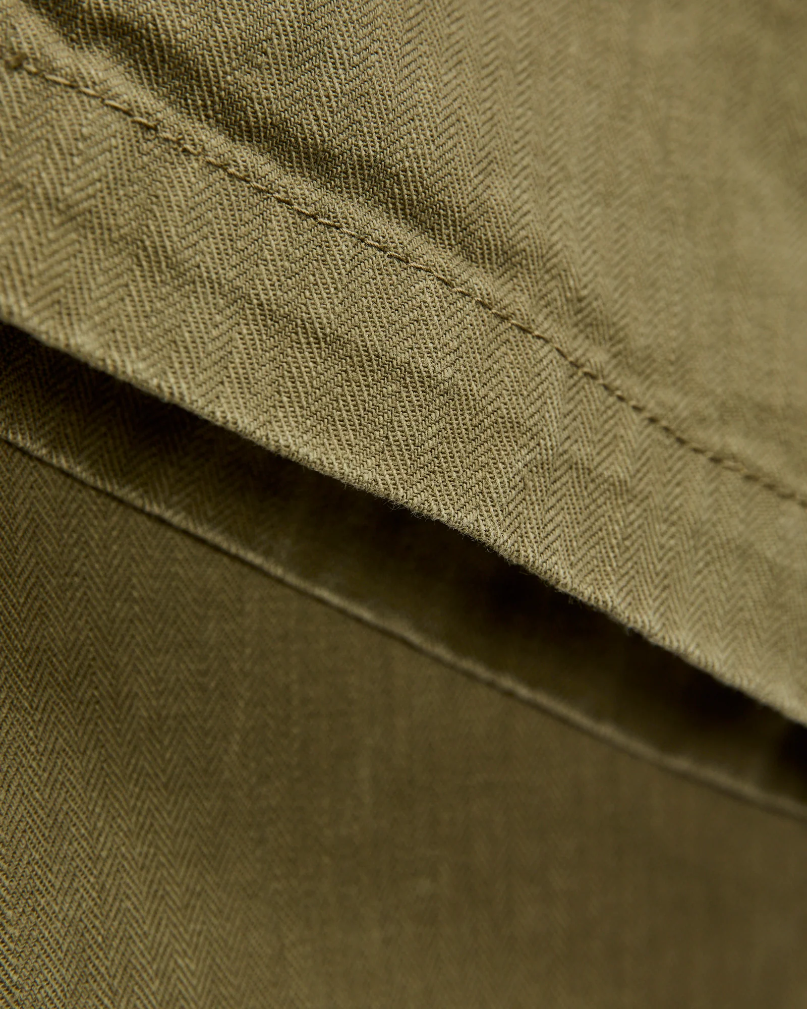 Sulfur Dye Herringbone Work Pants in Olive - Image 8
