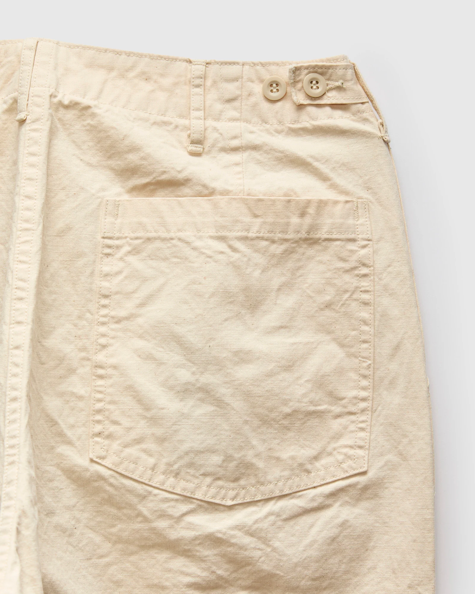 Summer Fatigue Pants in Ecru - Image 3