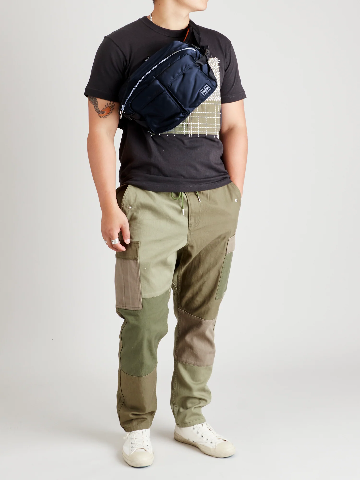 "Tanker" 2-Way Waist Bag in Iron Blue - Image 13