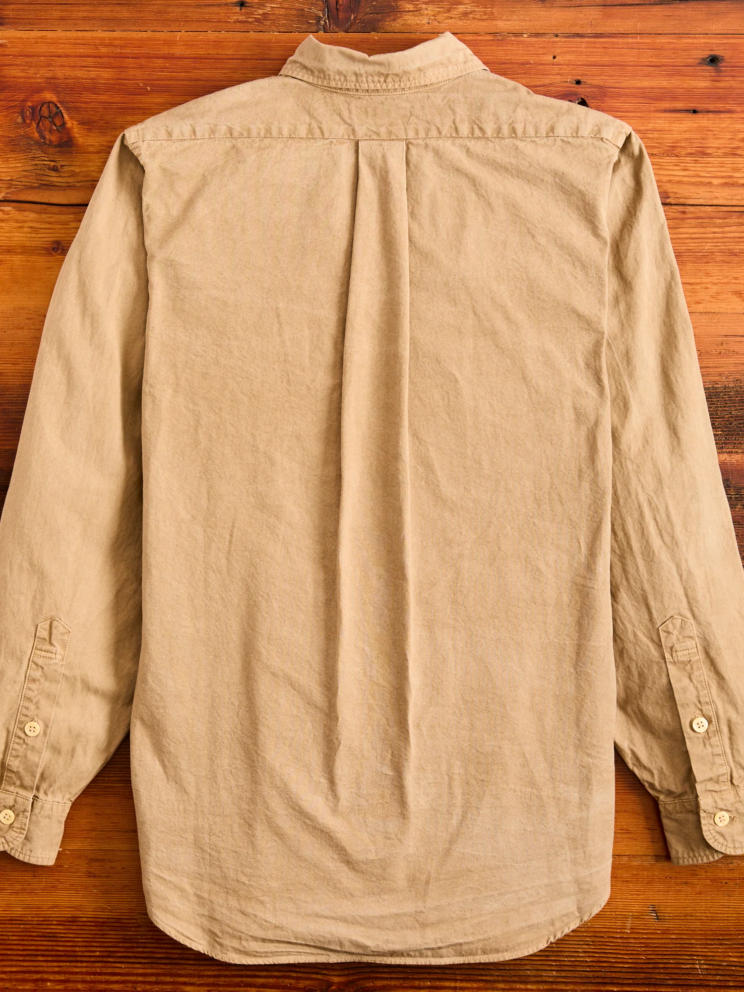 Tassa Canvas Button-Down Shirt in Coffee - Image 3