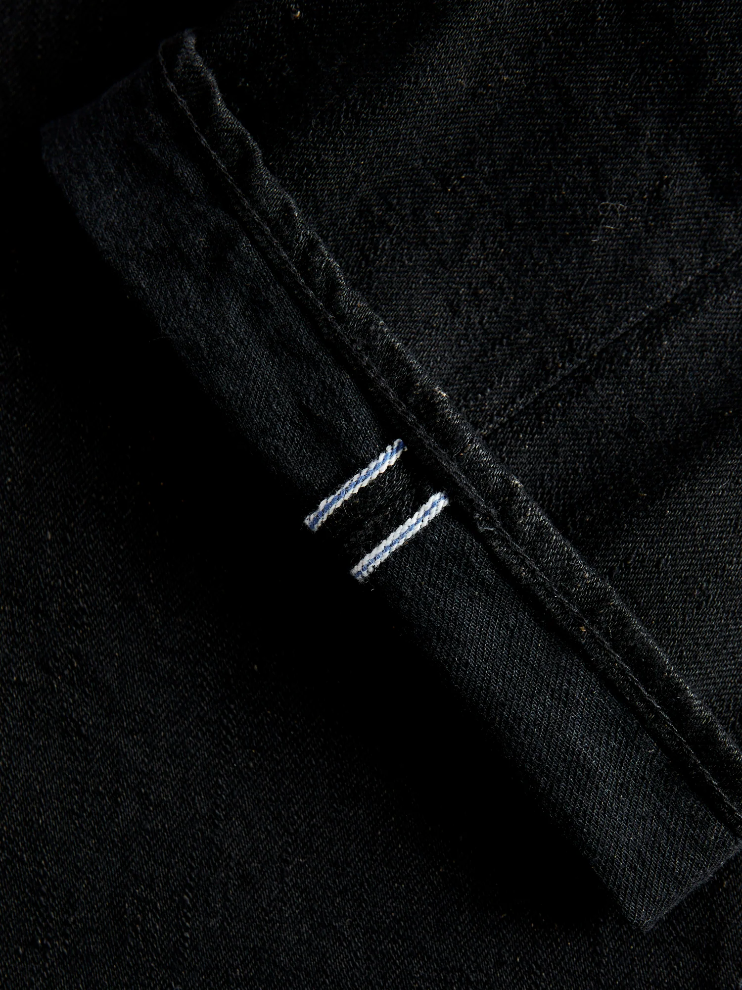 TCD-003-BK "Teacore Black" 14oz Rinsed Black Selvedge Denim - Regular Straight Fit - Image 9