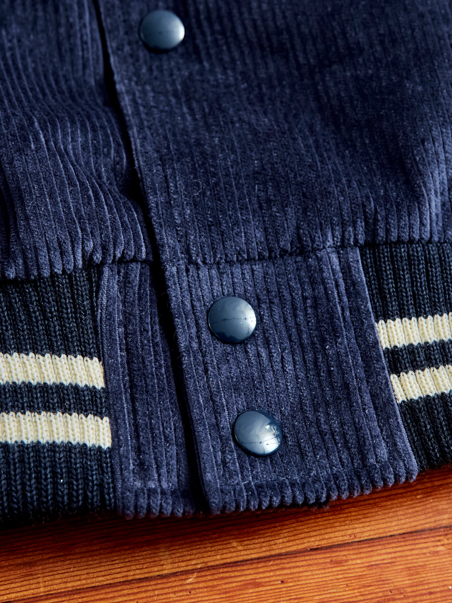 Team Jacket in Navy Corduroy - Image 6