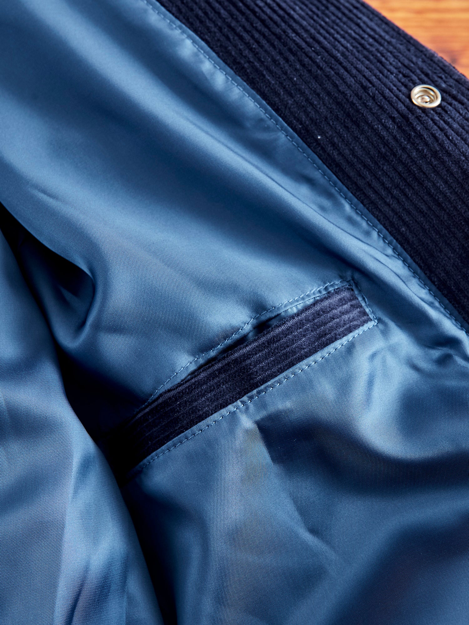 Team Jacket in Navy Corduroy - Image 9
