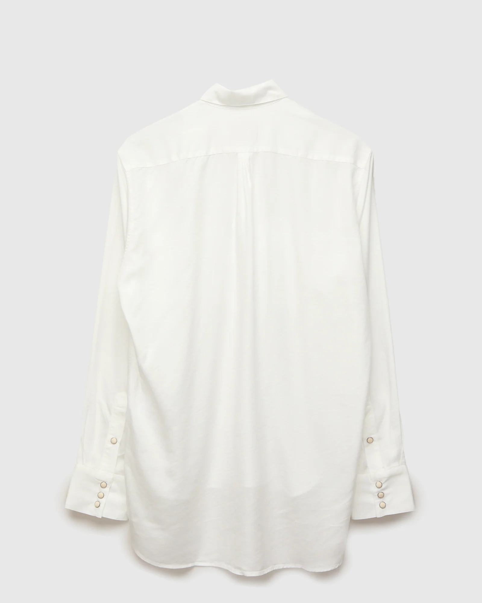 Tencel Gabardine Pearlsnap Shirt in Natural - Image 2