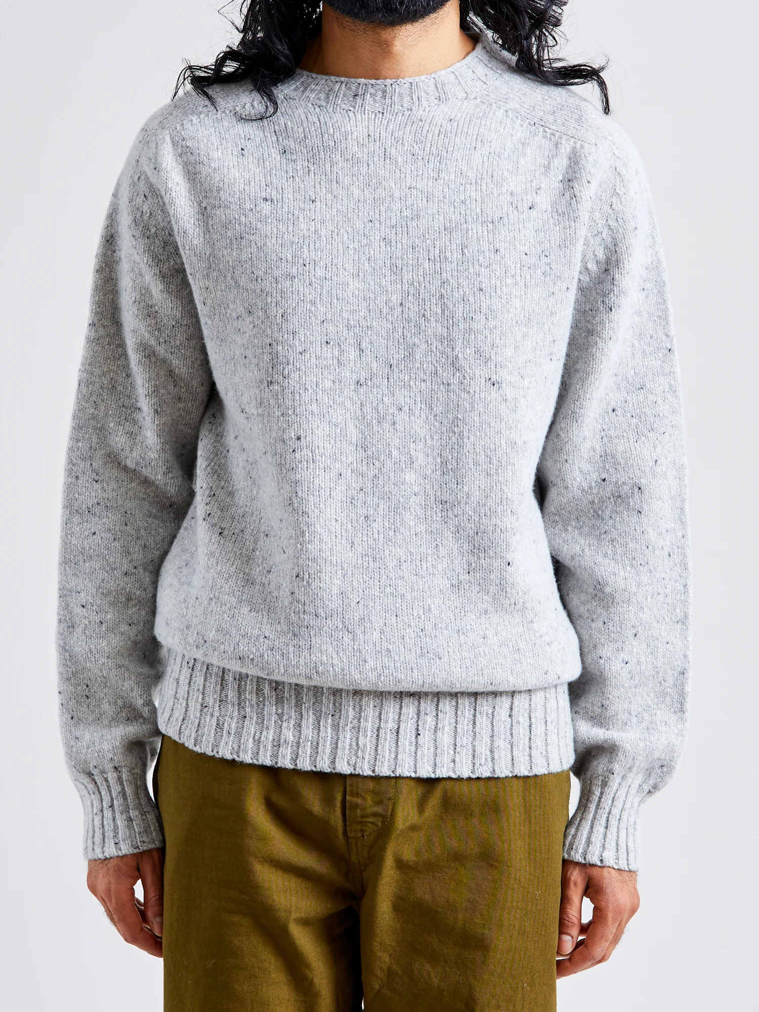 "Terry" Wool Sweater in Silver - Image 2