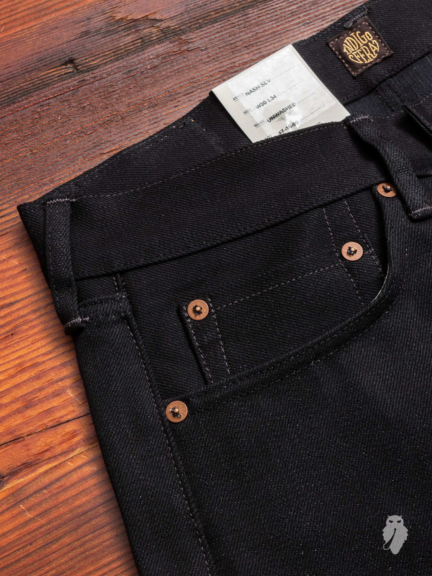 "Thunder Black" 14oz Selvedge Denim - Nash Tapered - Image 5