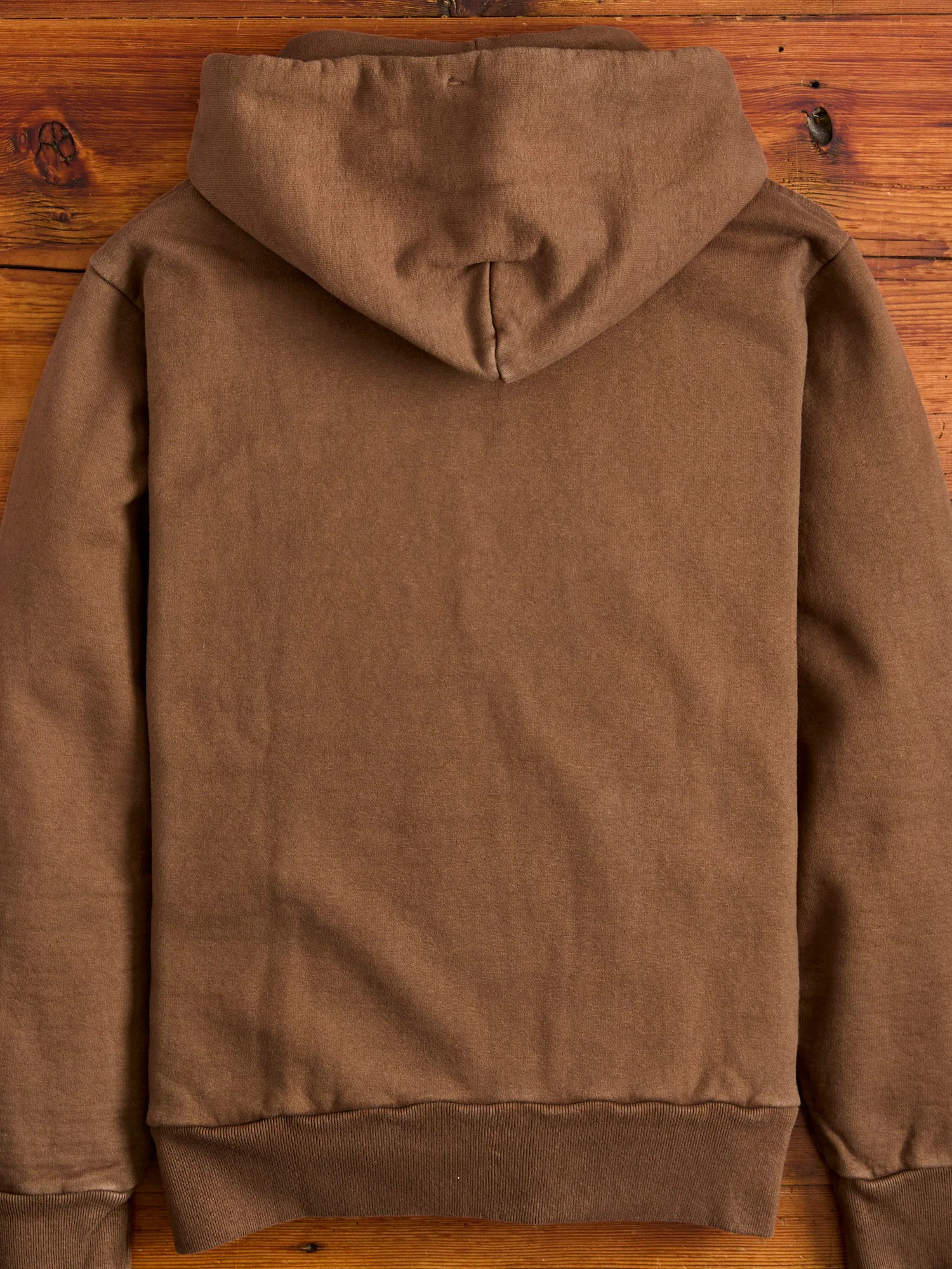 Tube Knit Zip Hoodie in Brown - Image 3