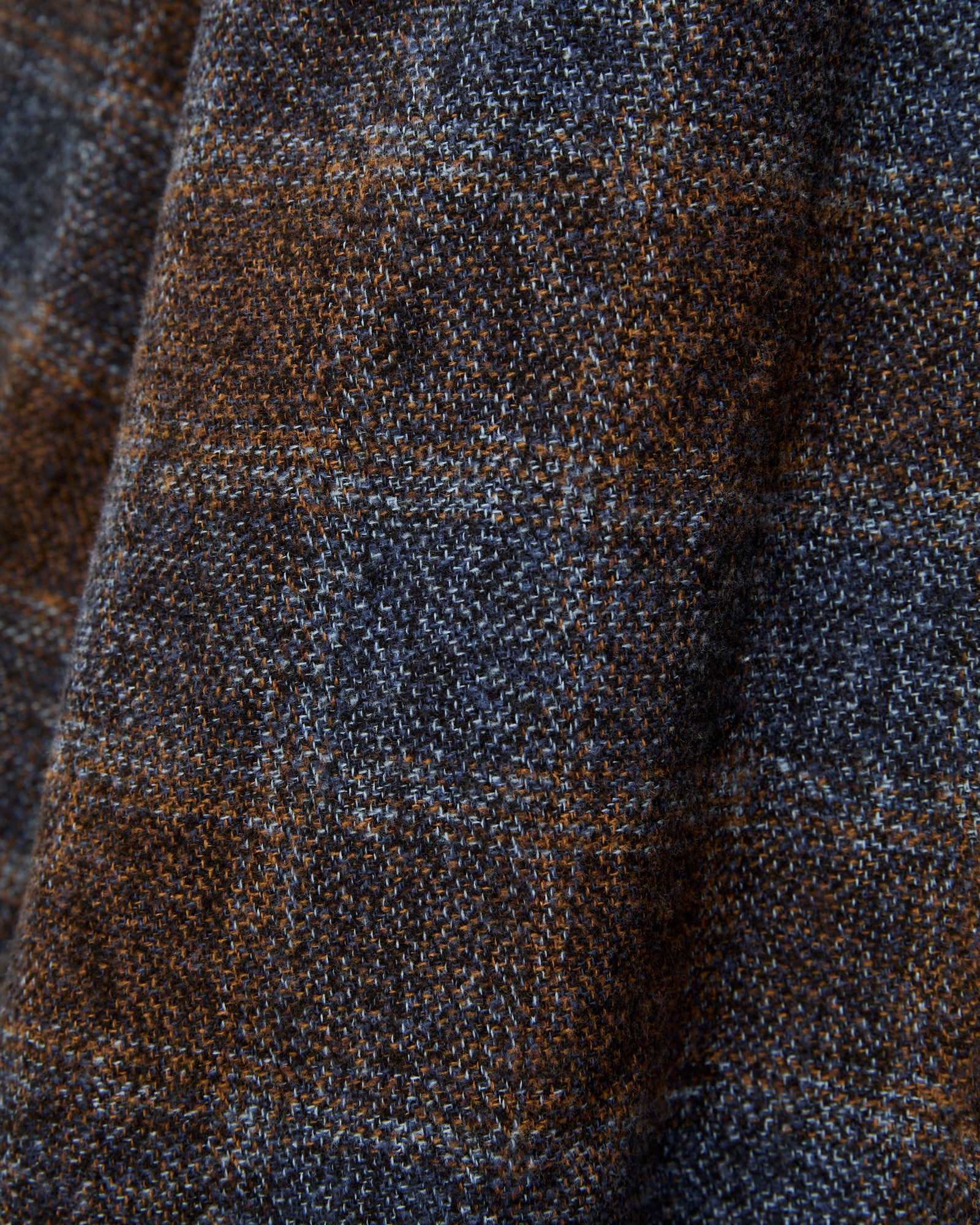 Tweed Check Camp Shirt in Brown - Image 2