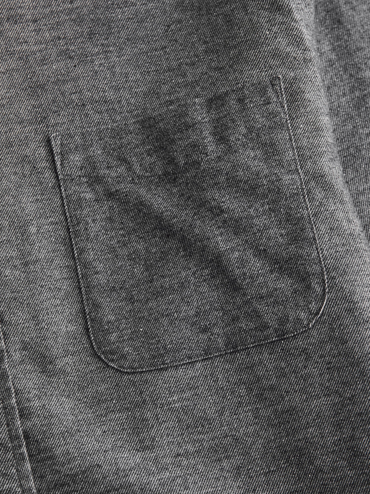 Twill Flannel Button-Down Shirt in Grey - Image 4