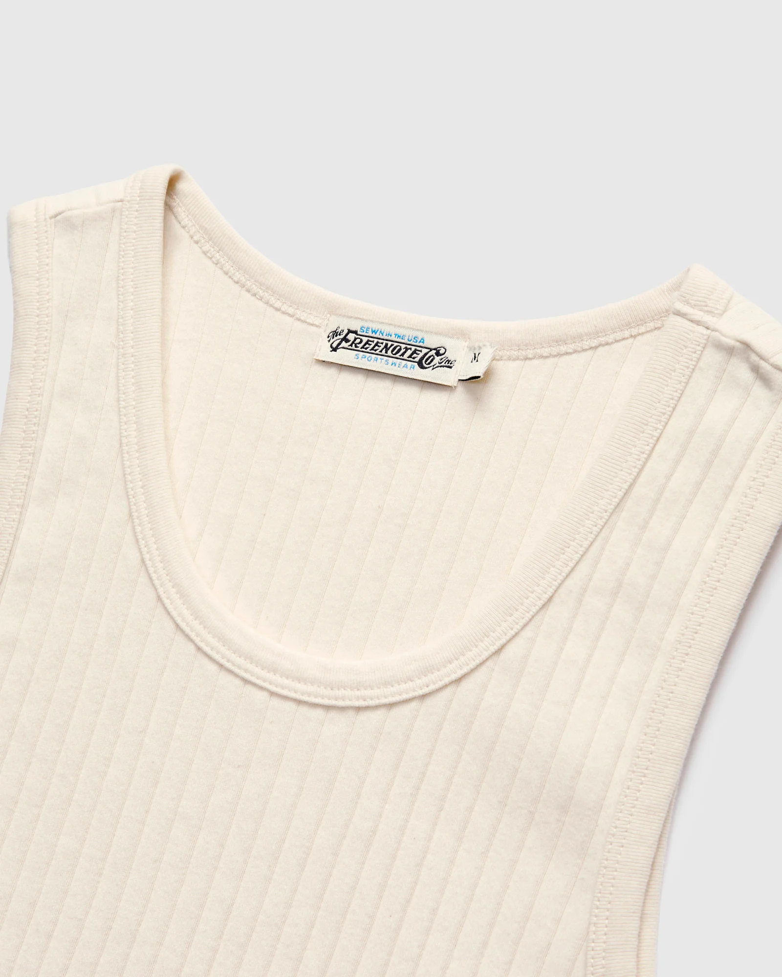 Two-Bit Ribbed Tank in Natural - Image 4