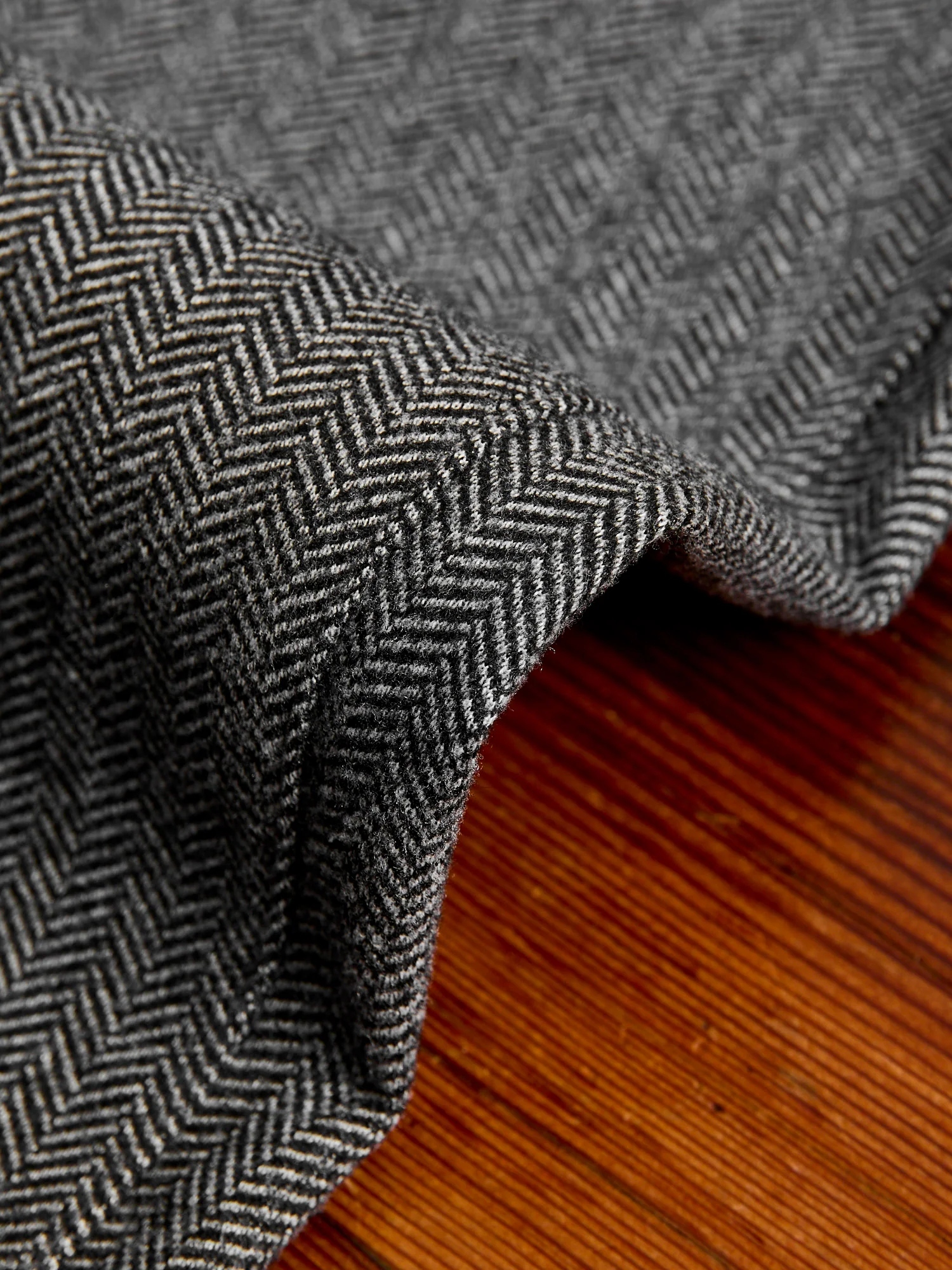 Two-Pleat Suit Trousers in White Herringbone - Image 9