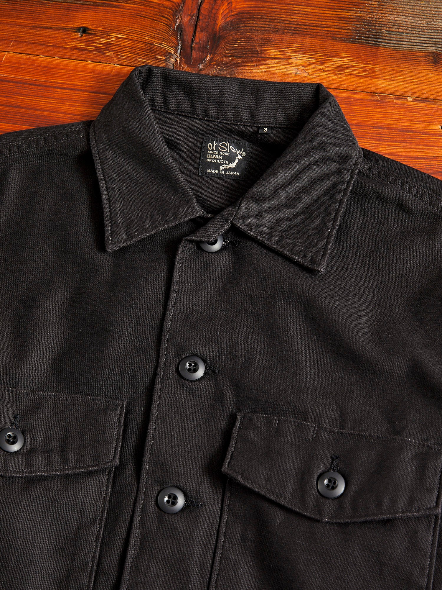 US Army Fatigue Shirt in Black Stone - Image 3