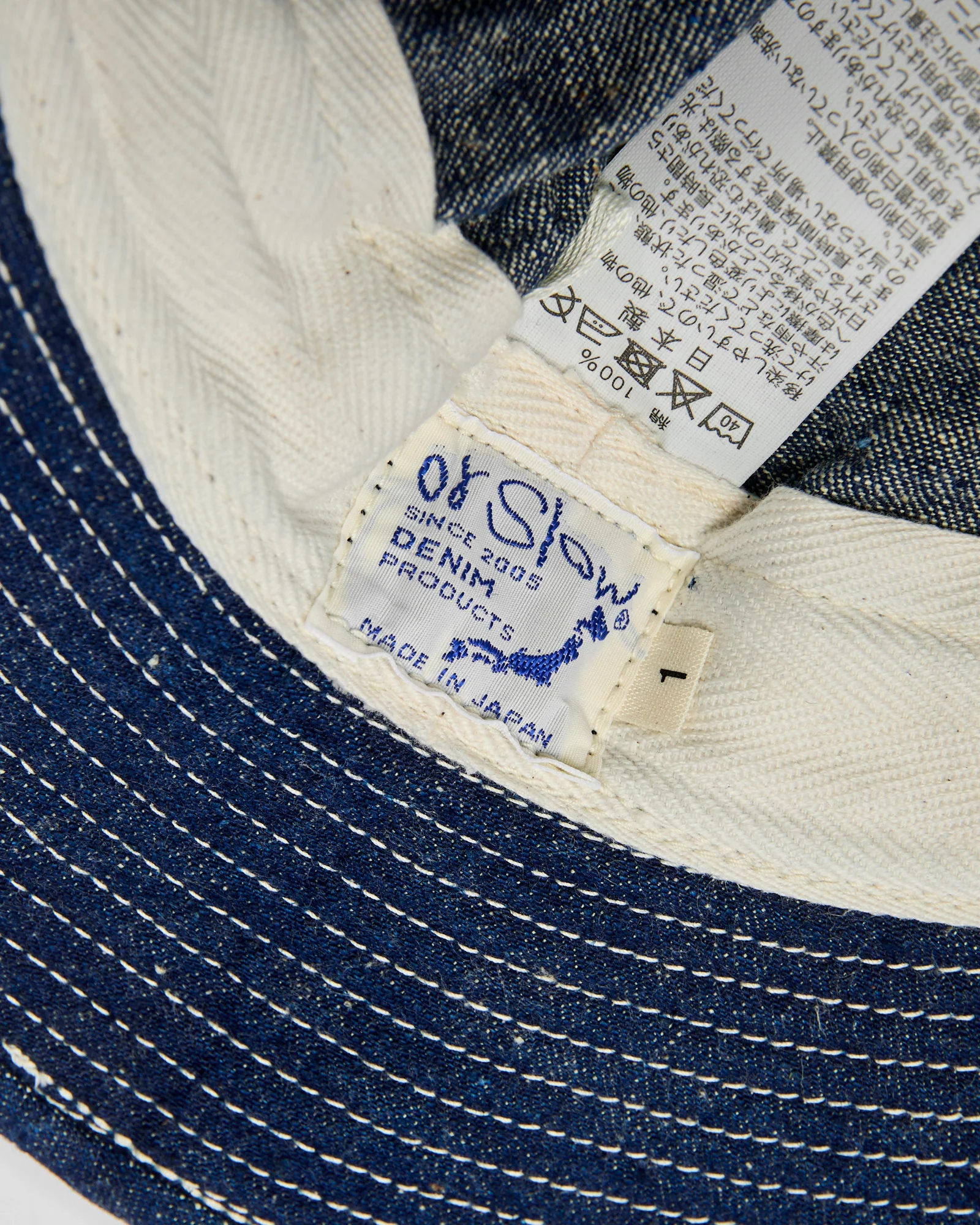 US Navy Hat in Rinsed Indigo - Image 5
