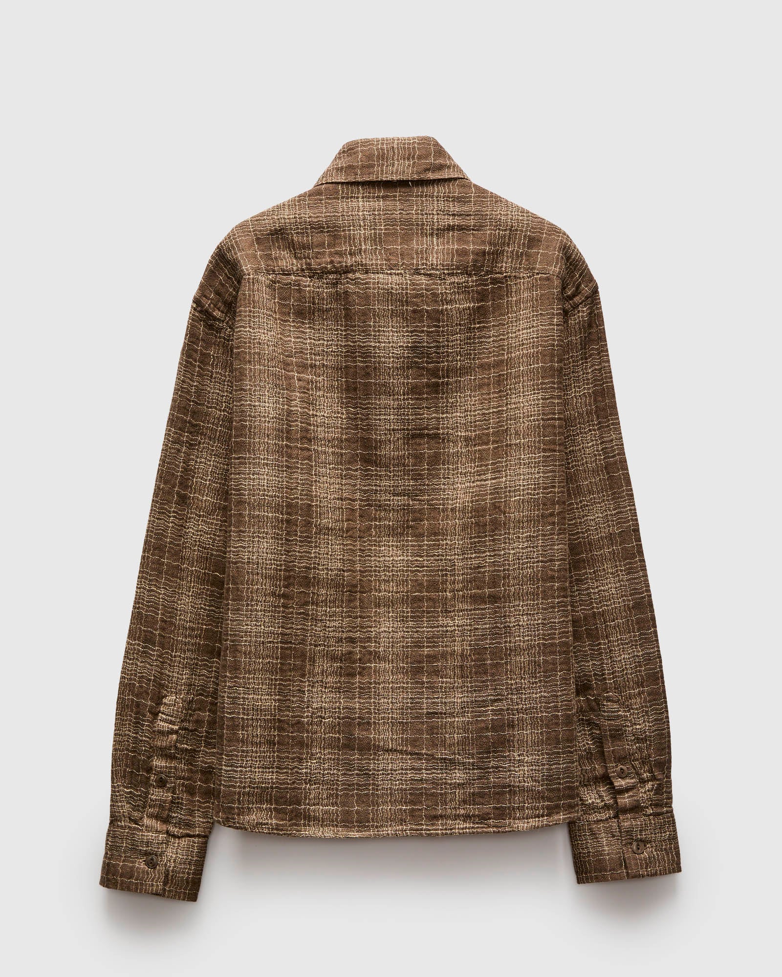 Utility Shirt in Drab Wavy Check - Image 3