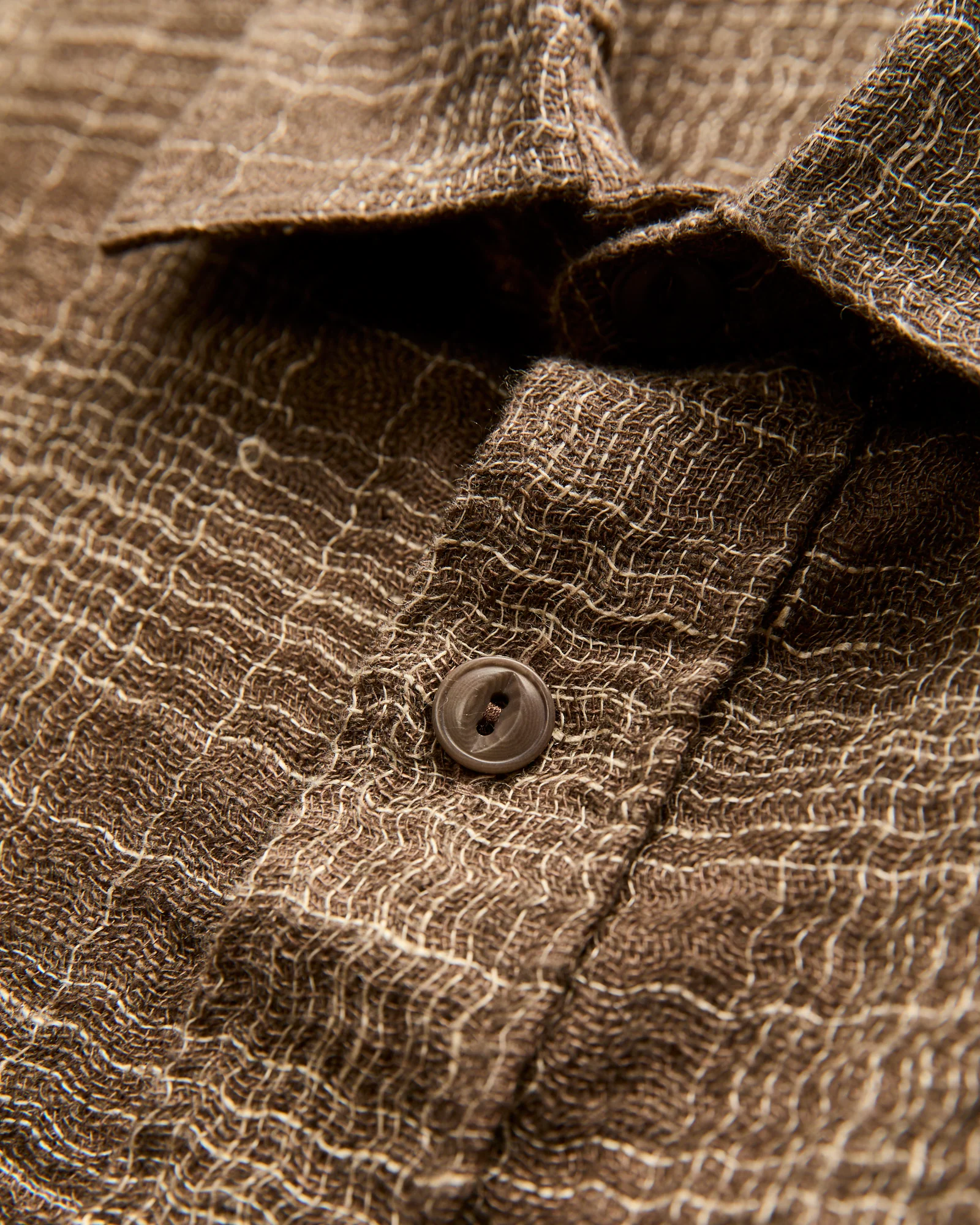 Utility Shirt in Drab Wavy Check - Image 5