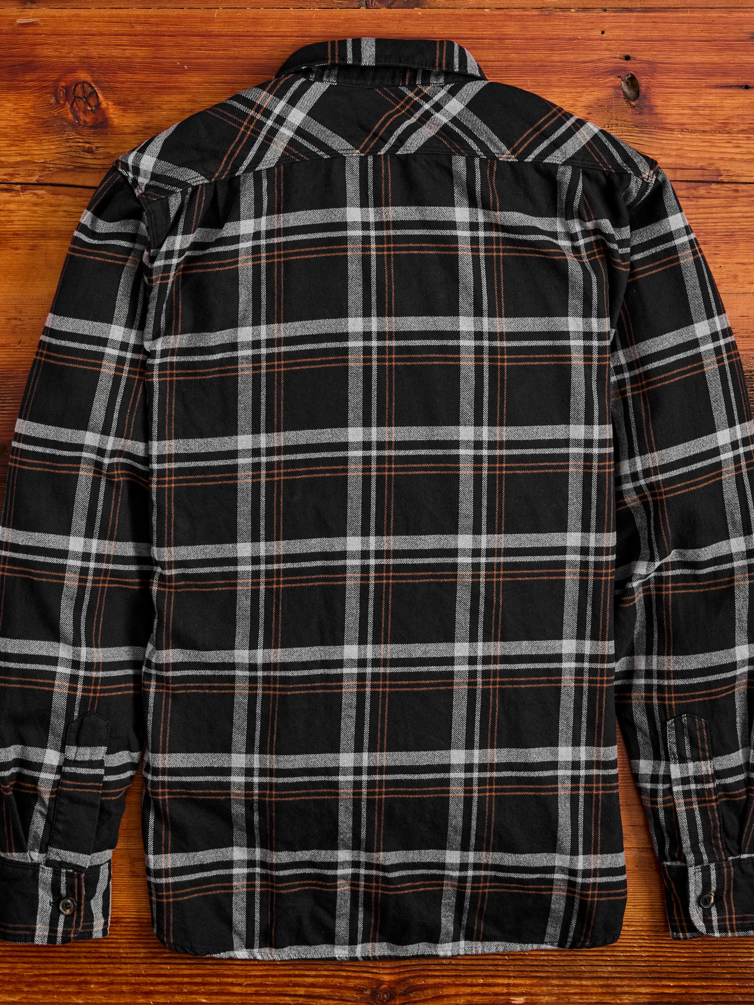 Utility Work Shirt in Black Plaid - Image 3