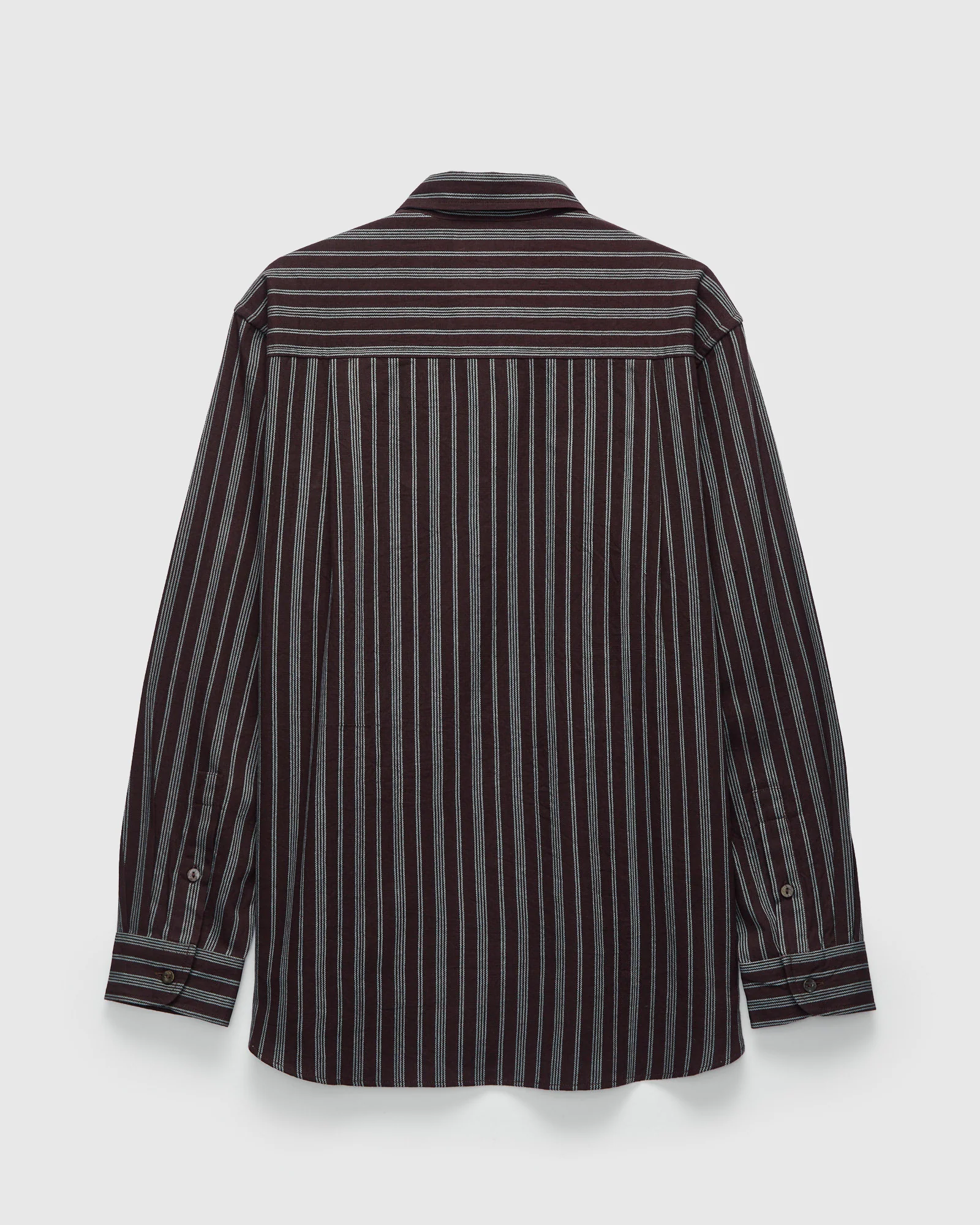 Variegated Stripe Brook Shirt in Plum Indigo - Image 3