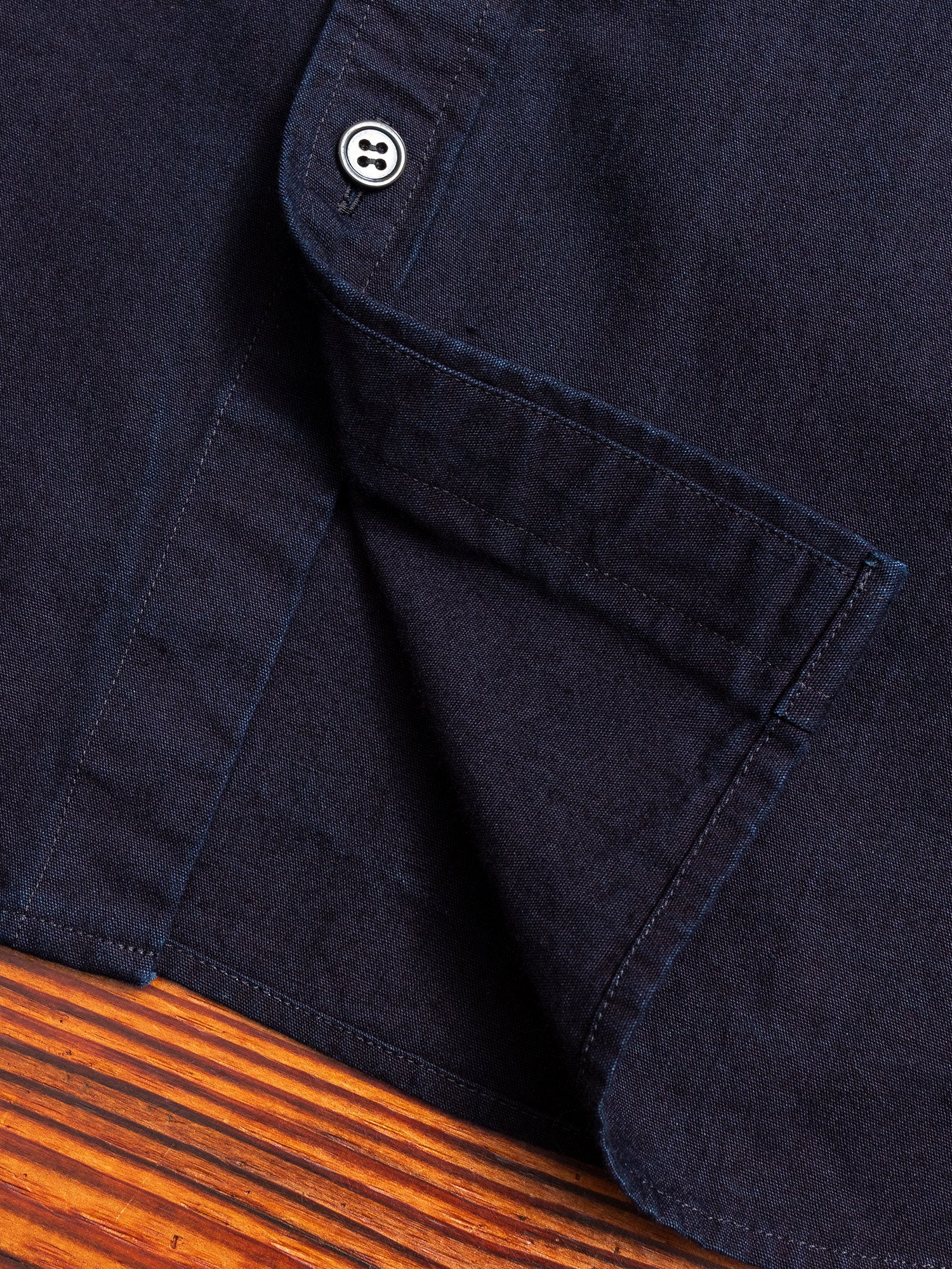 Vintage Twill Box Button-Down Shirt in Indigo - Image 7
