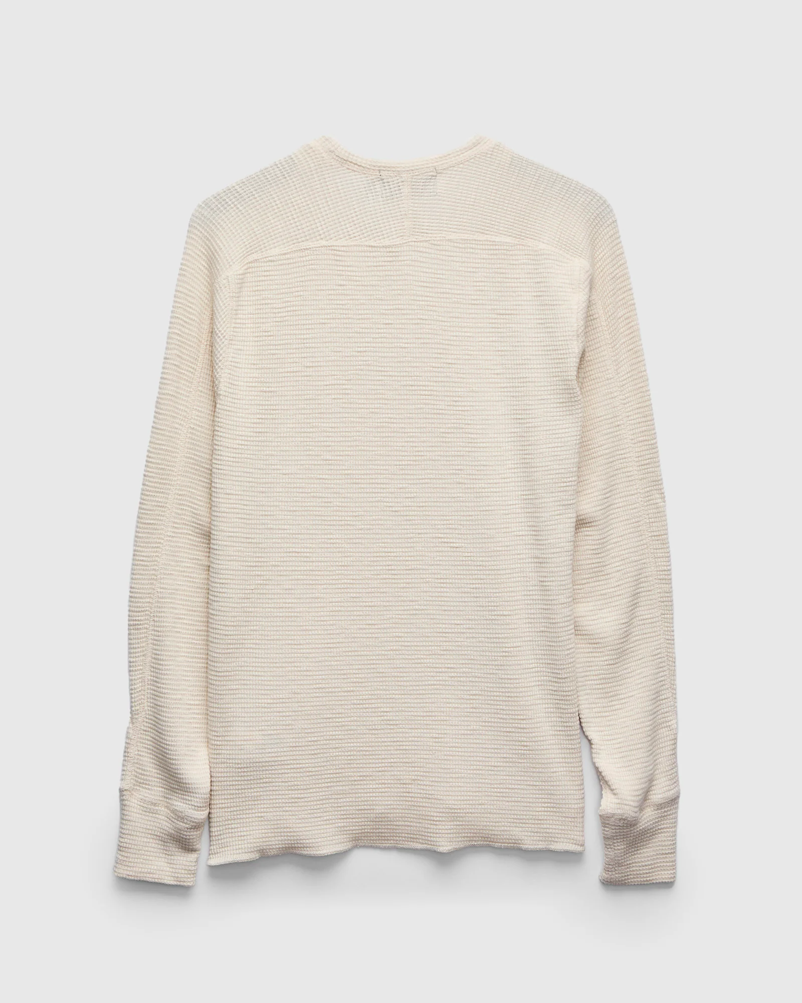Waffle-Knit Thermal Long-Sleeve in Paper White - Image 3