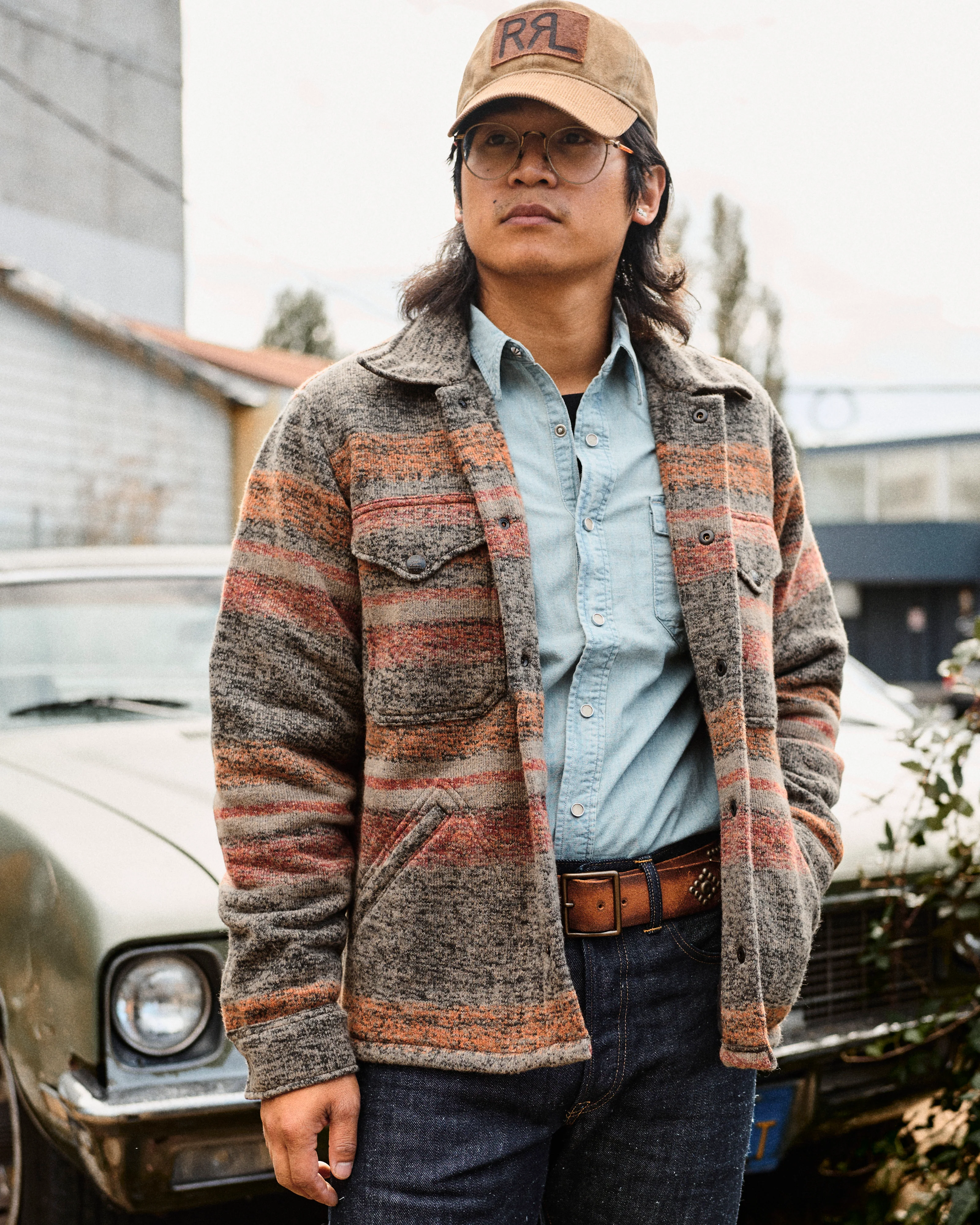 Wallace Jacquard Jacket in Red/Multi - Image 2