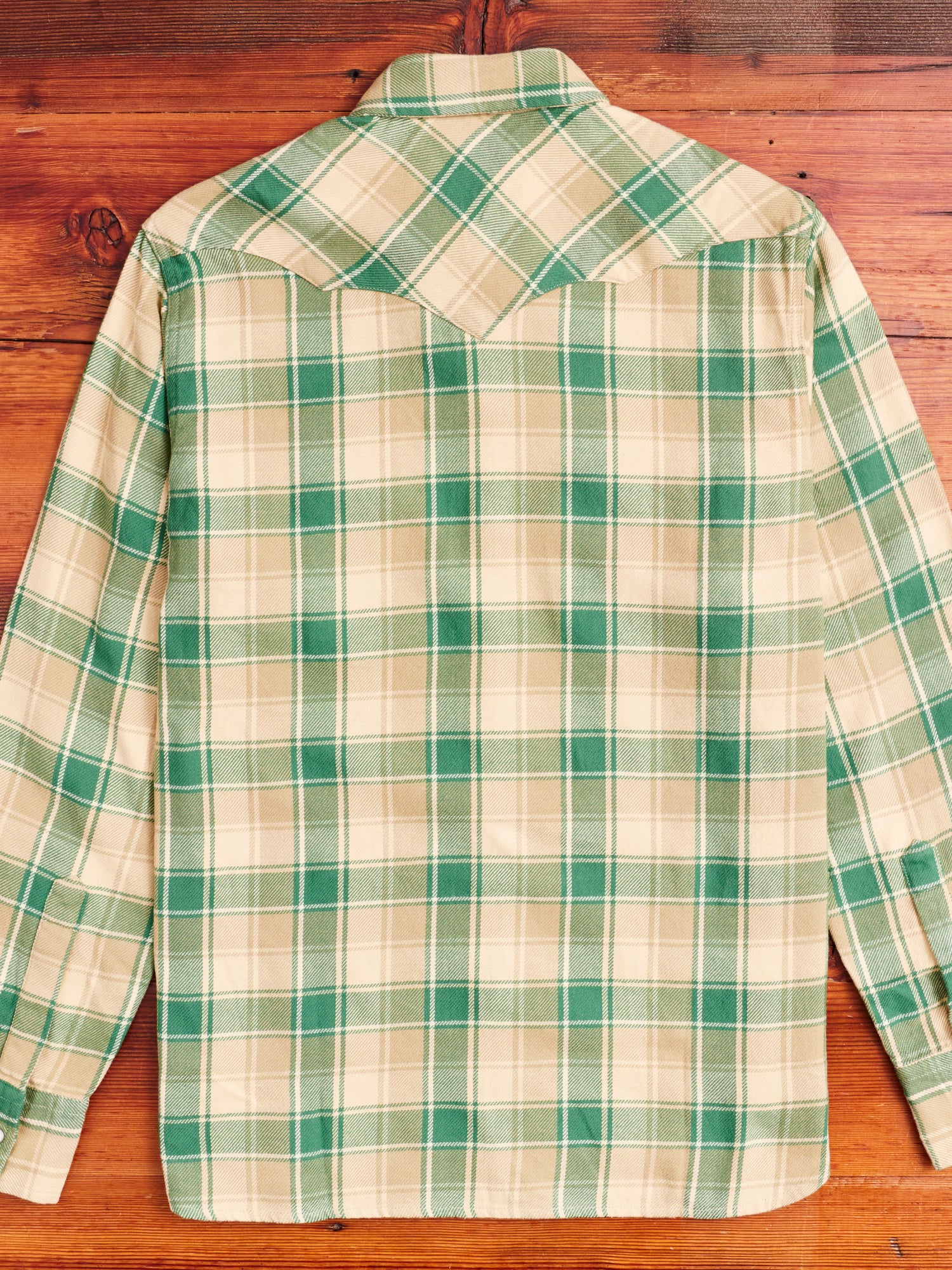Washed Flannel Pearl Snap Shirt in San Luis Valley - Image 8