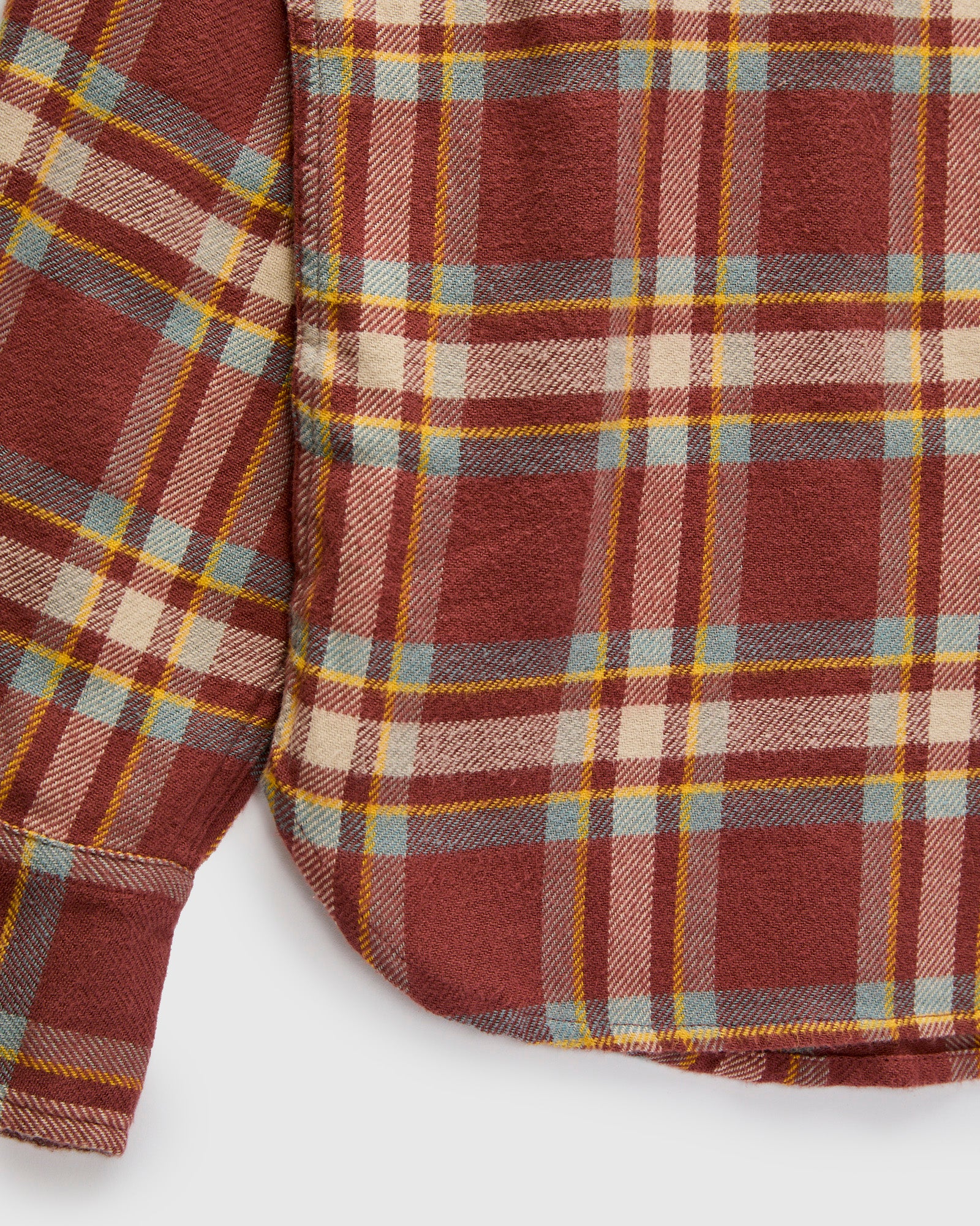 Washed Flannel Pearl Snap Shirt in Autumn Rust - Image 6