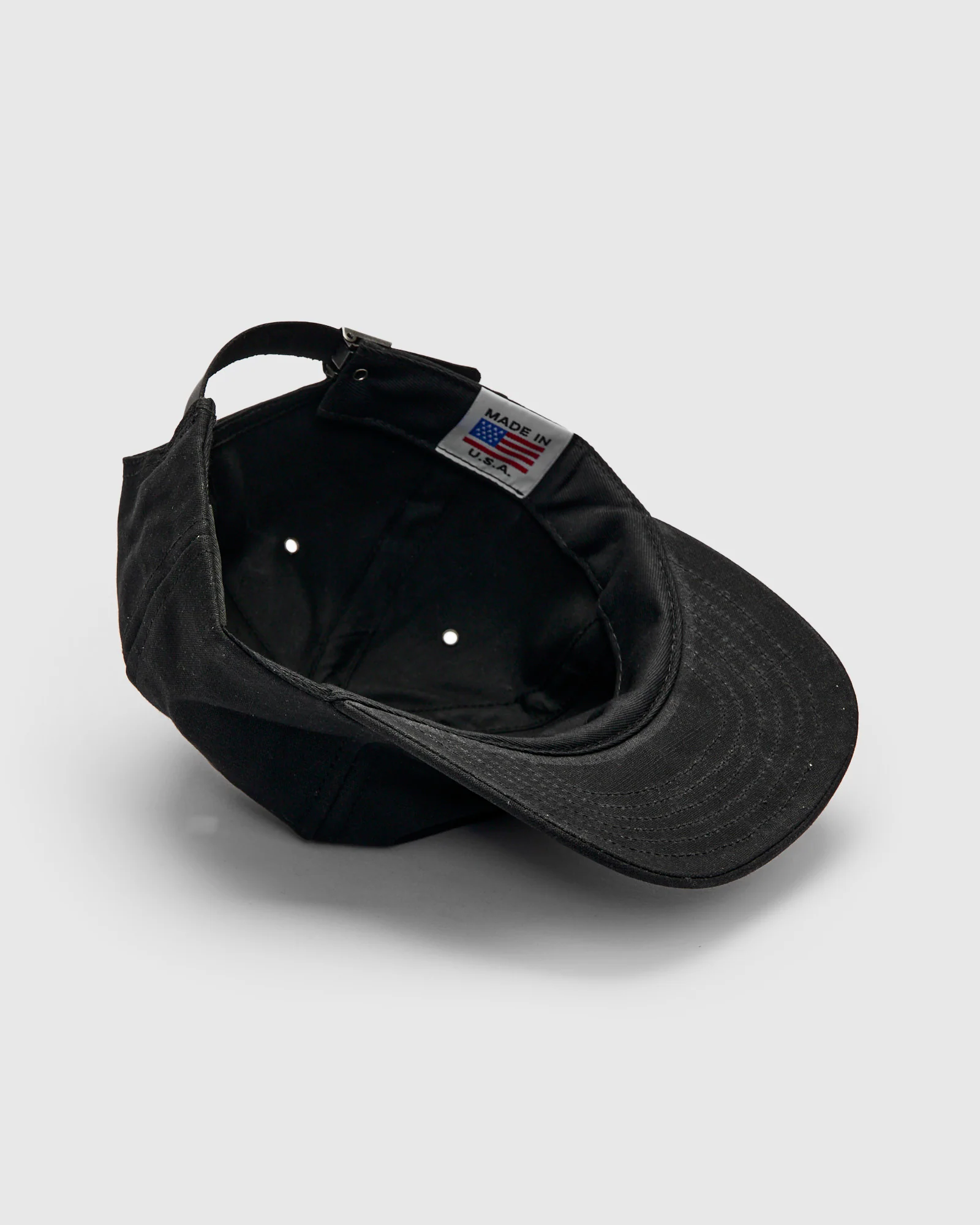 Waxed Canvas Baseball Cap in Black - Image 5