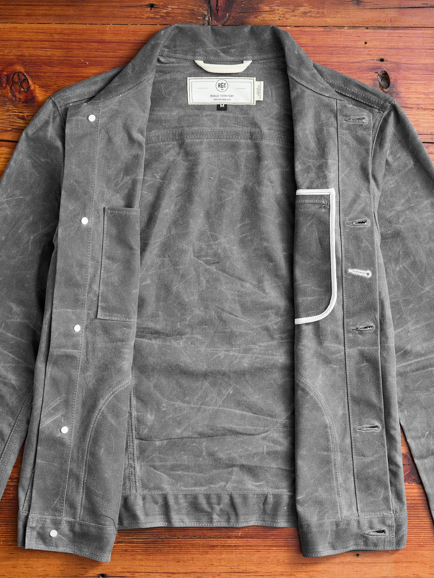 Waxed Canvas Ridgeline Supply Jacket in Grey - Image 8
