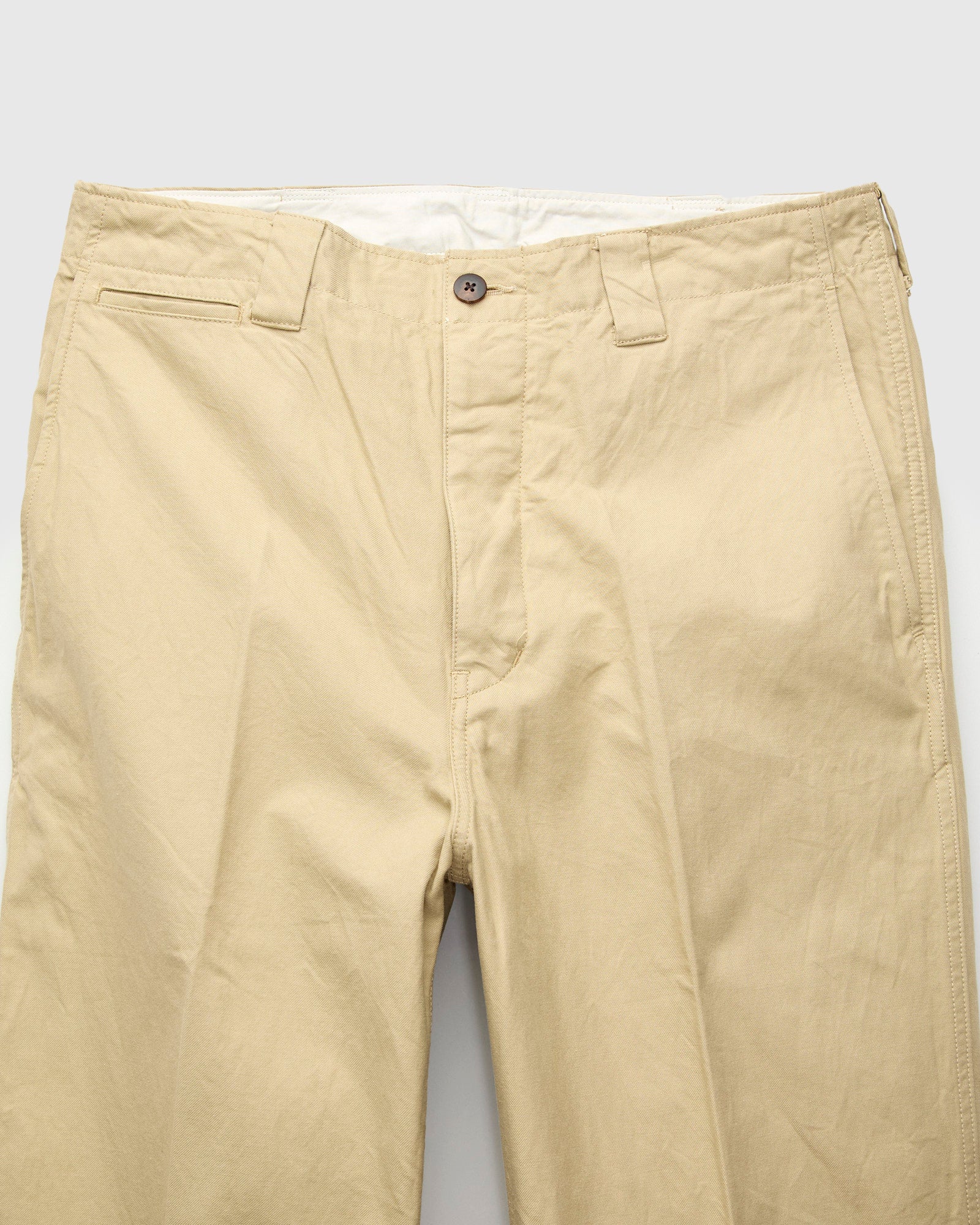 Wide Chino Pants in Beige - Image 4