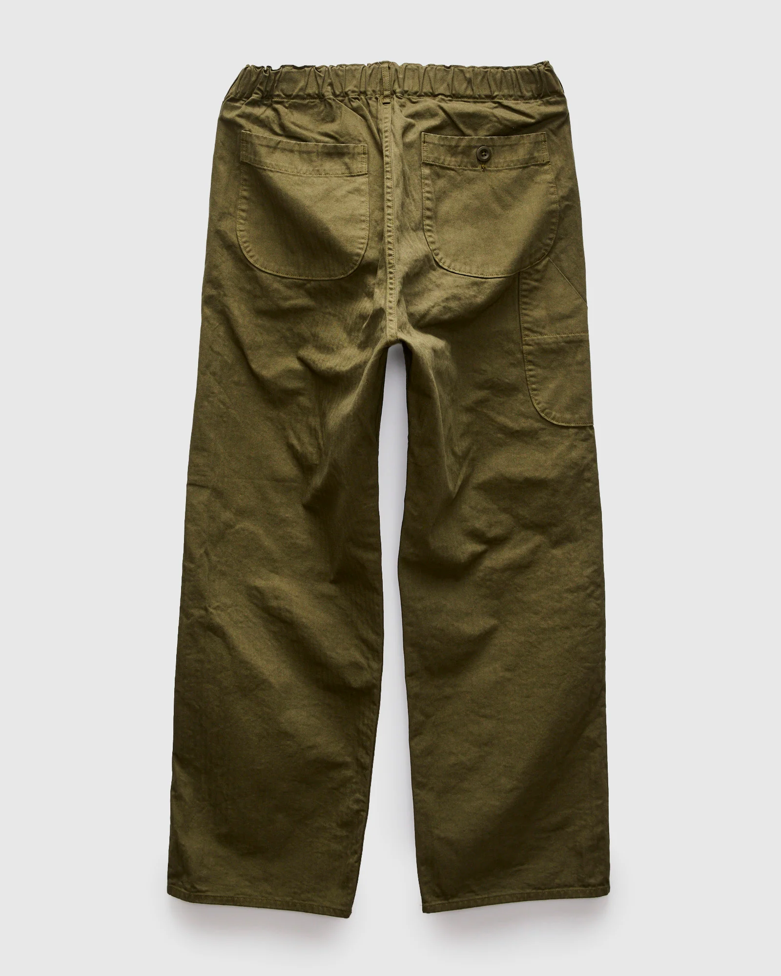 Wide Fit French Work Pants in Army Green - Image 2