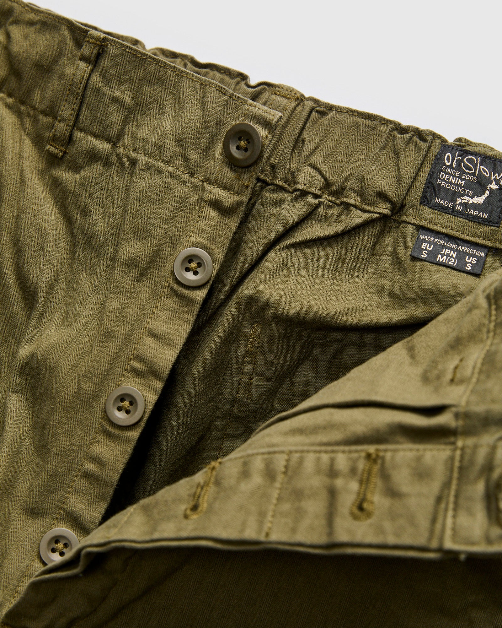Wide Fit French Work Pants in Army Green - Image 7